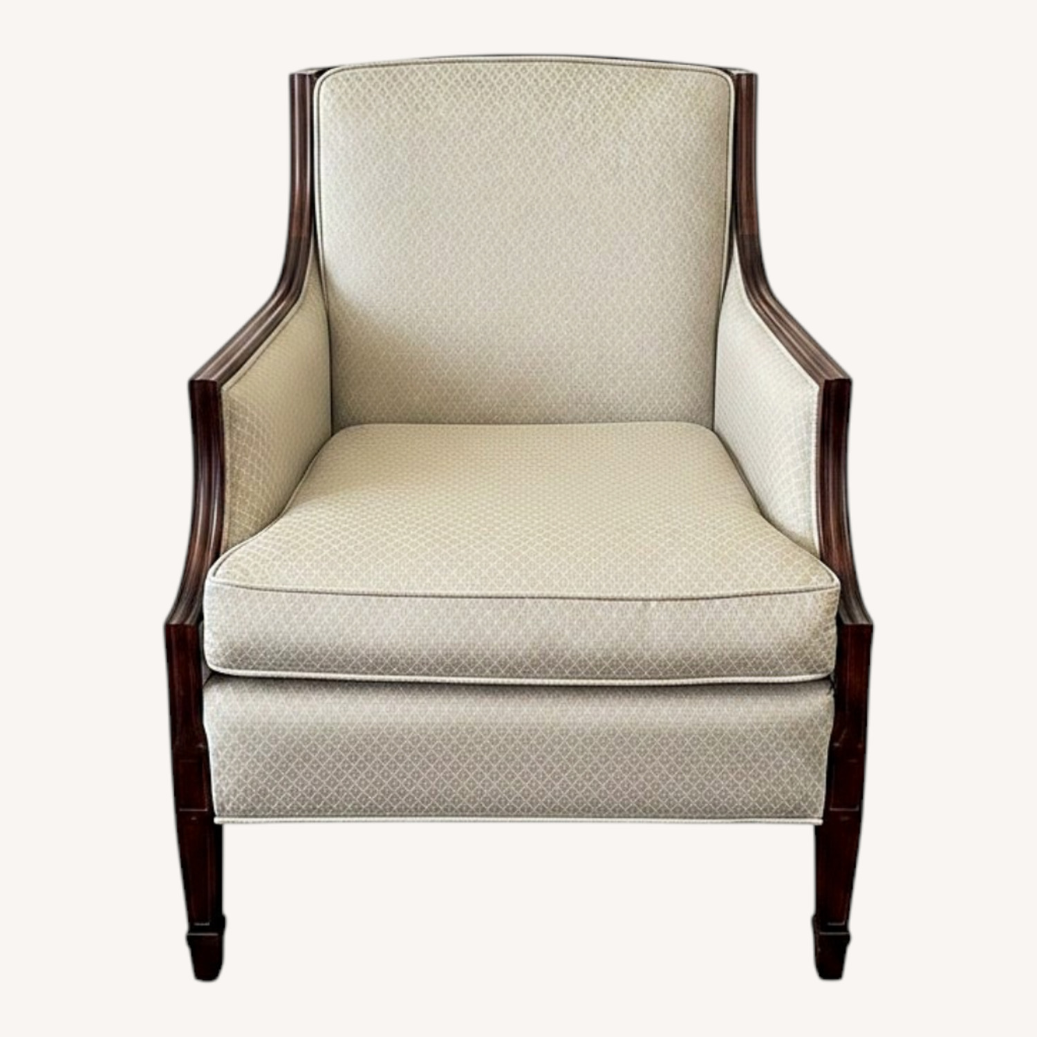 Vintage/Antique Finds Light Gray Fabric Armchair - image-0