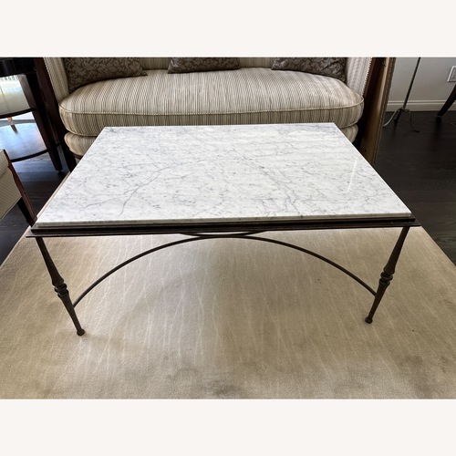 Used Vintage/Antique Finds White Marble Coffee Table for sale on AptDeco