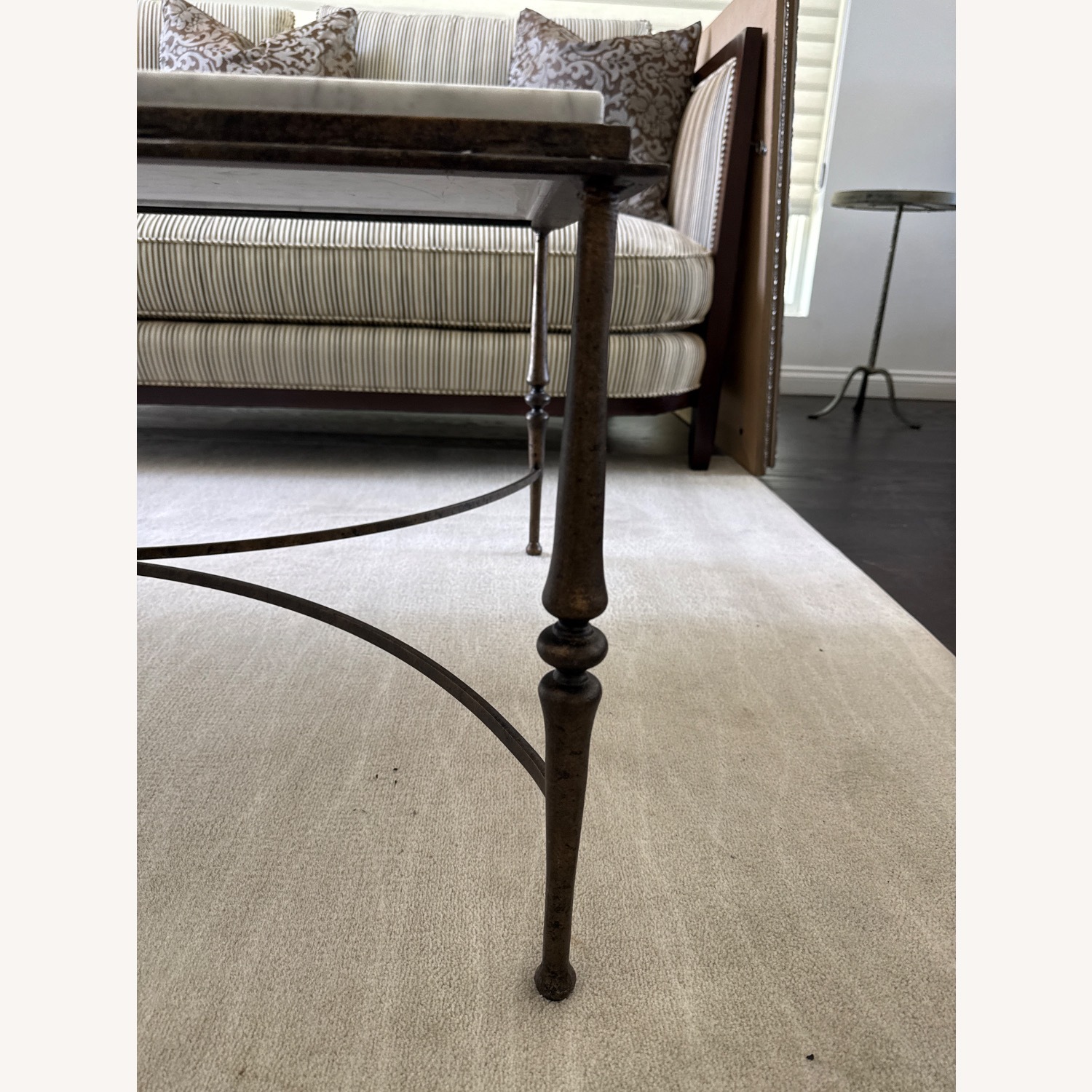 Vintage/Antique Finds White Marble Coffee Table - image-5