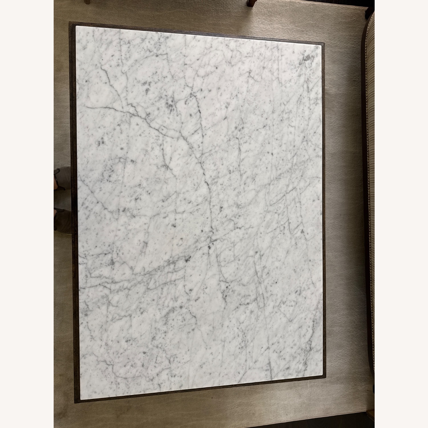 Vintage/Antique Finds White Marble Coffee Table - image-4