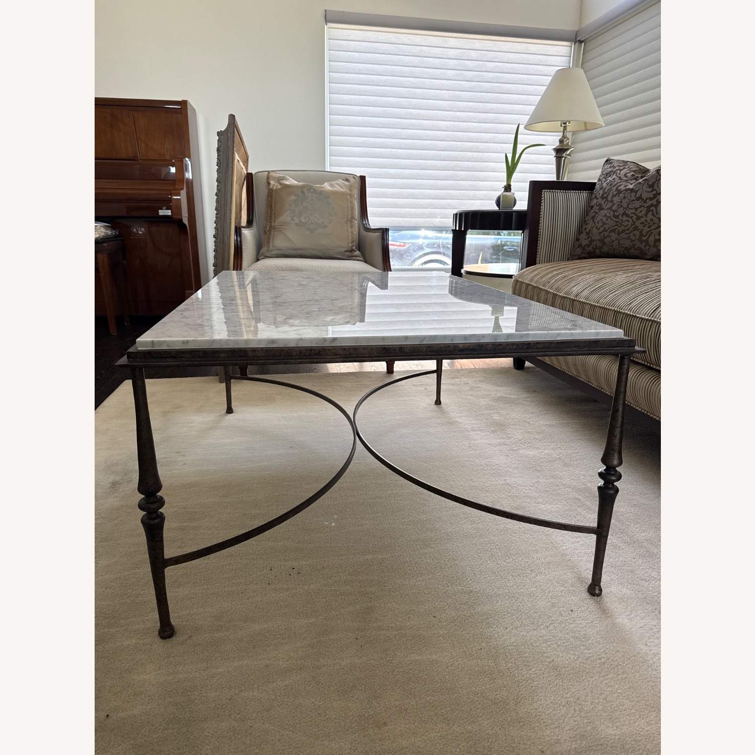 Vintage/Antique Finds White Marble Coffee Table - image-3