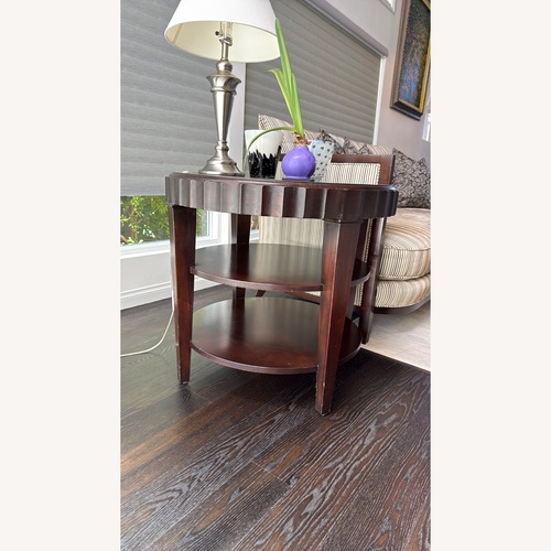 Used Transitional Round Side Table for sale on AptDeco