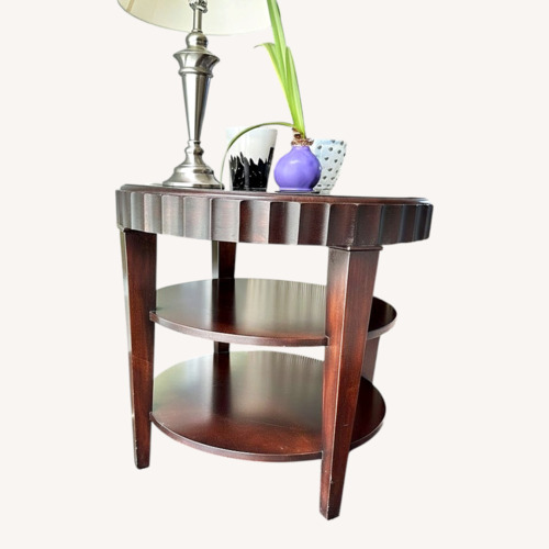 Used Transitional Round Side Table for sale on AptDeco