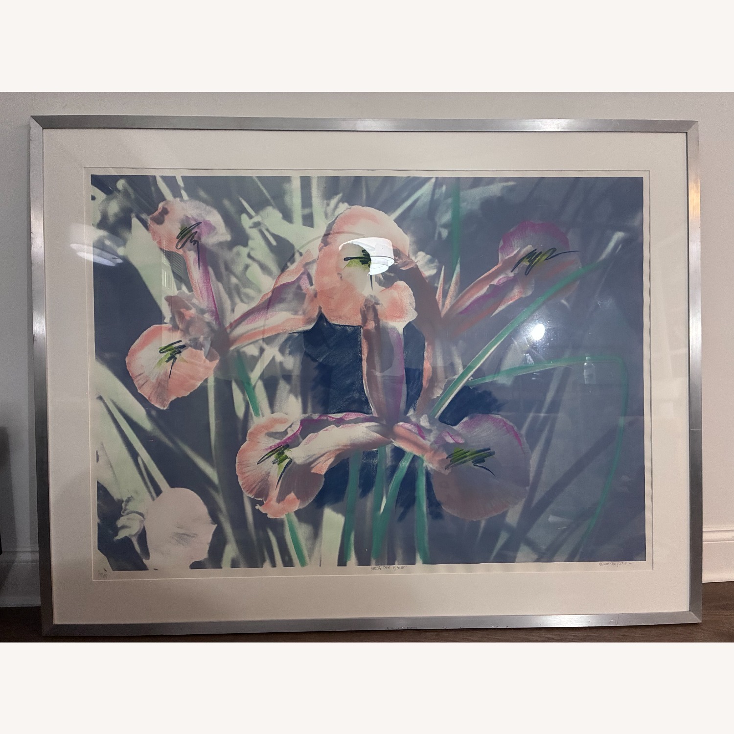 Iris Flowers Lithograph Wall Decor - image-4