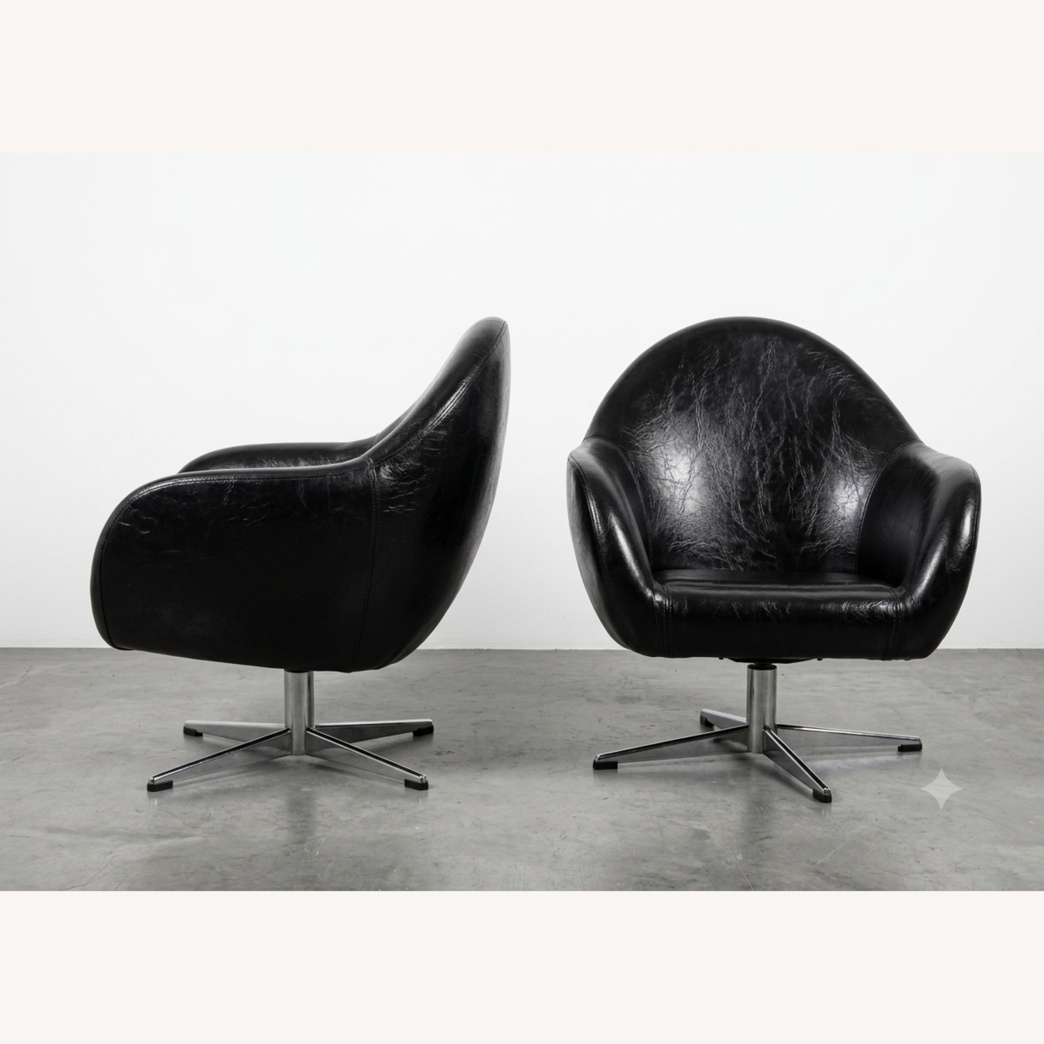 Hurstline Vintage Swivel Armchairs - image-2