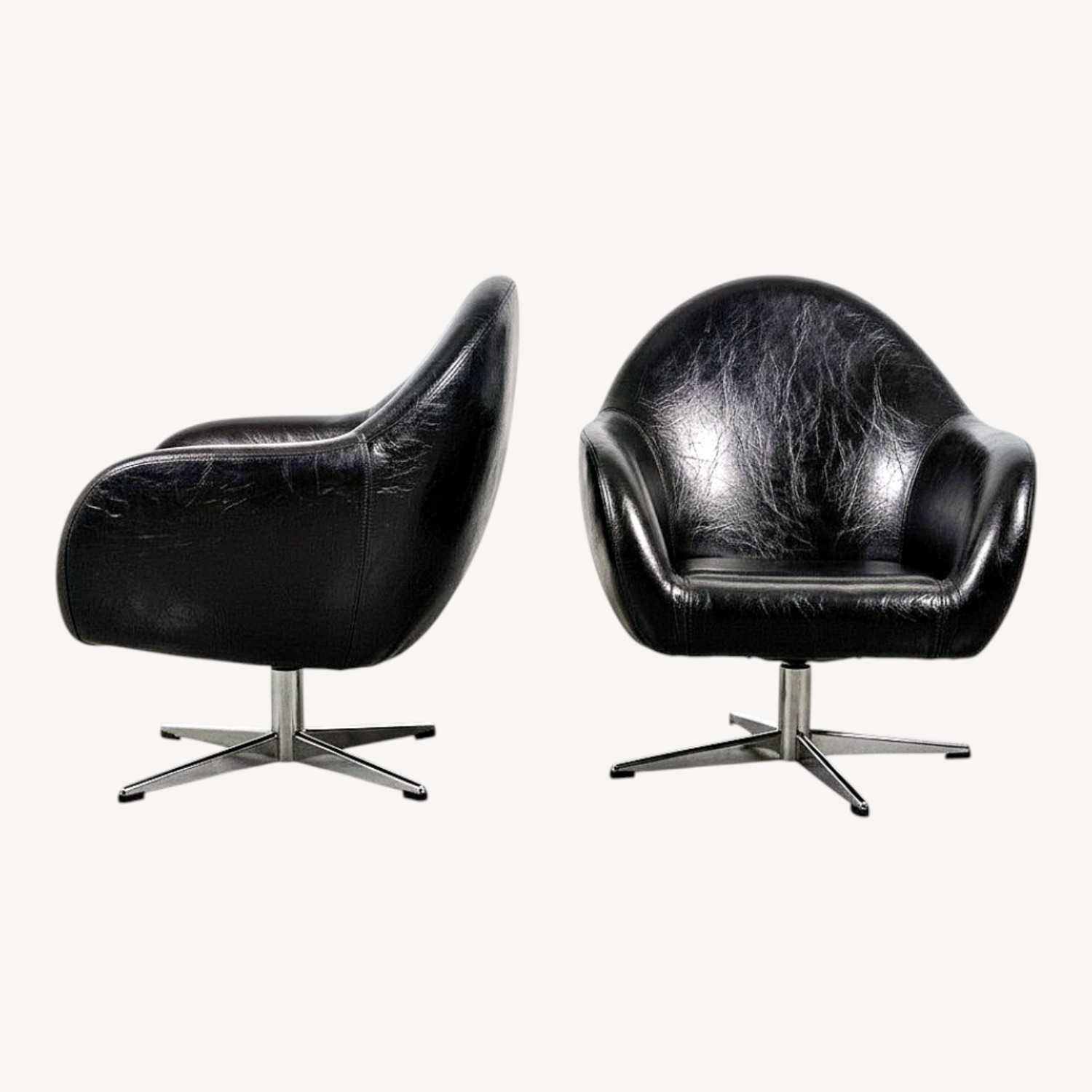 Hurstline Vintage Swivel Armchairs - image-0