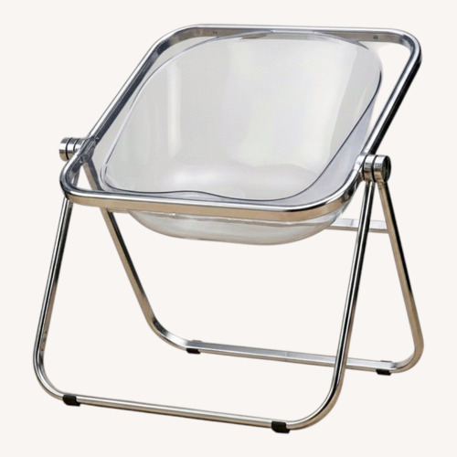 Used Transparent Vinyl Accent Chair for sale on AptDeco