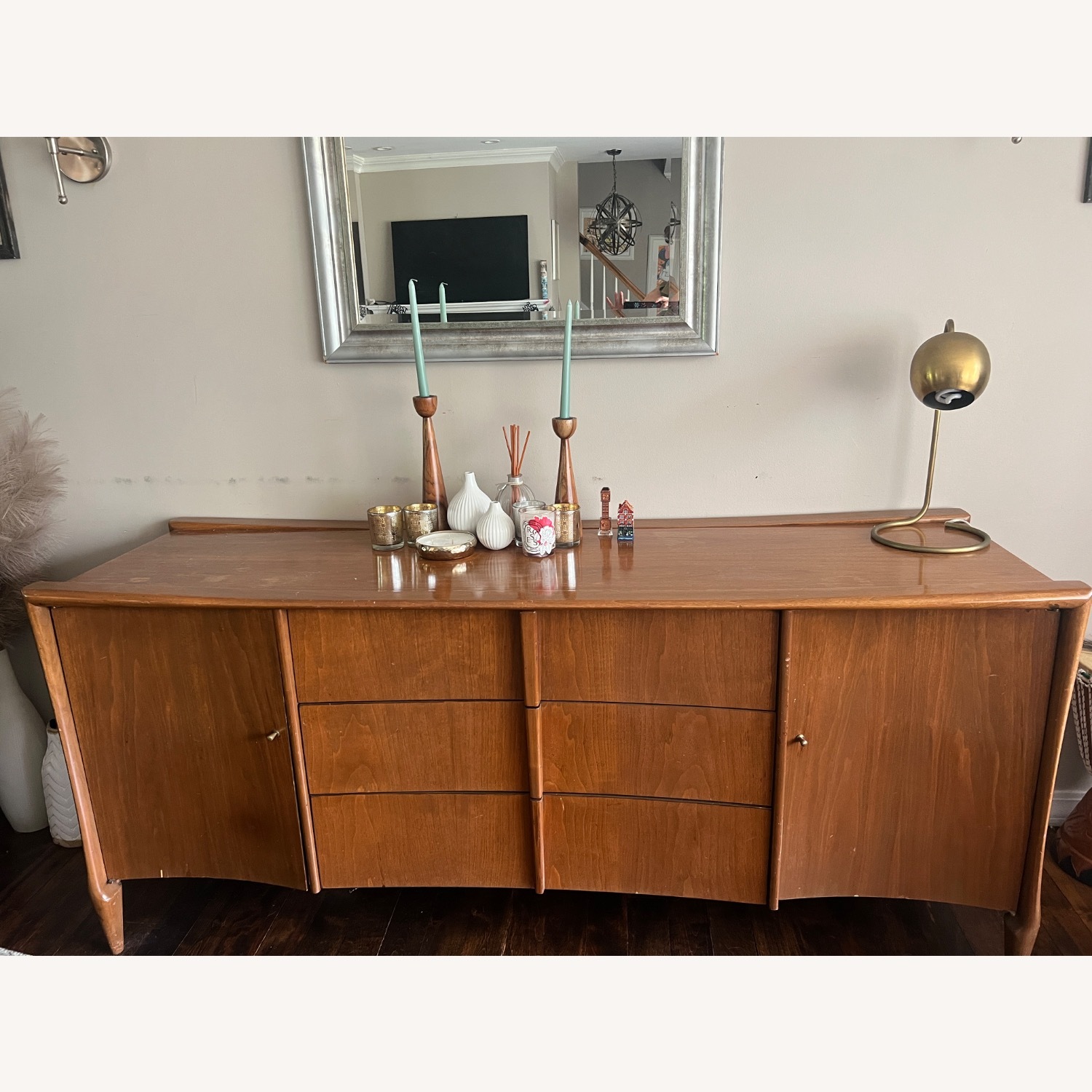 Vintage/Antique Finds Light Brown Wood Sideboard - image-1