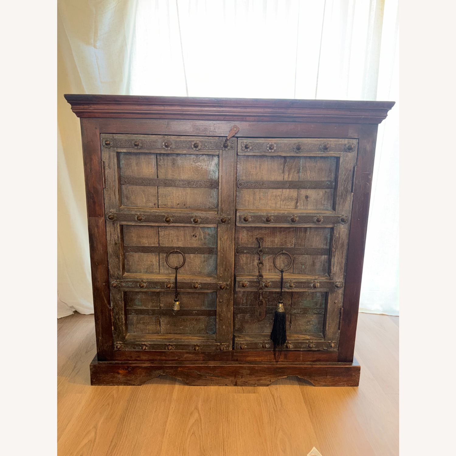 Vintage/Antique Finds Dark Brown Wood Armoire - image-1