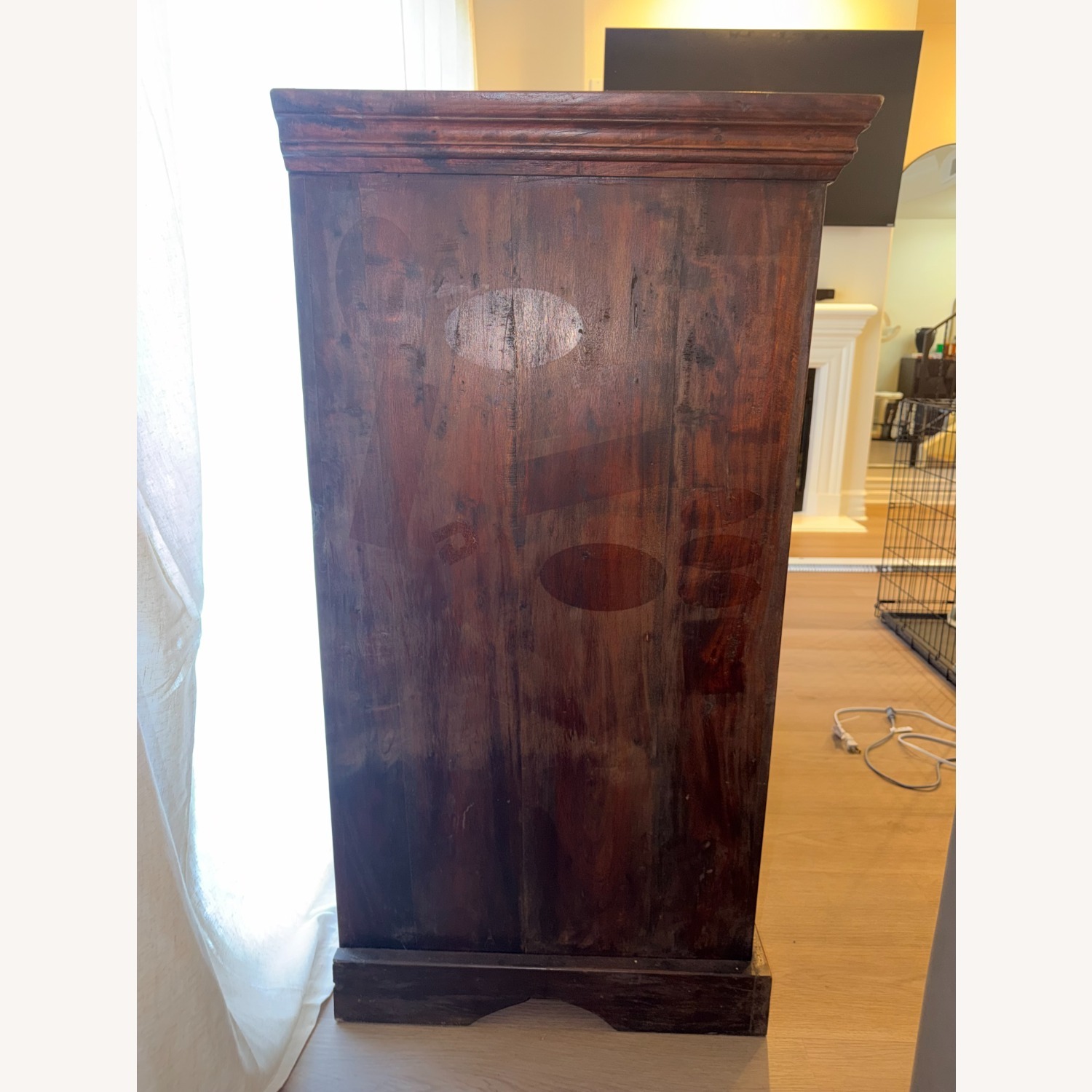 Vintage/Antique Finds Dark Brown Wood Armoire - image-3