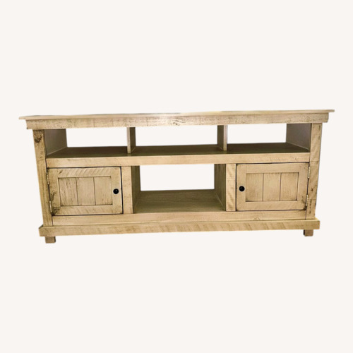 Used Light Brown Wood Media Storage for sale on AptDeco