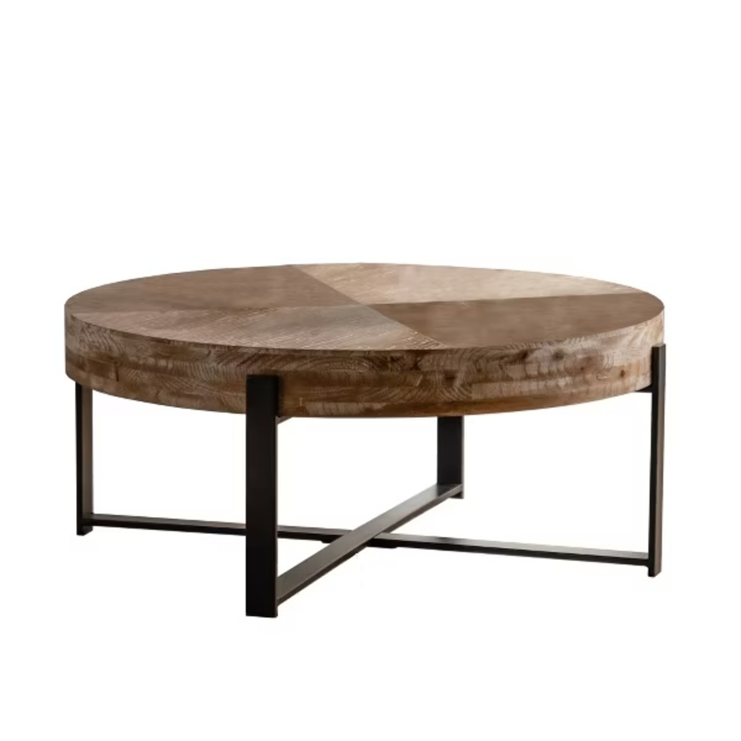 Target ModernLuxe Round Coffee Table W Black Metal Base - image-4