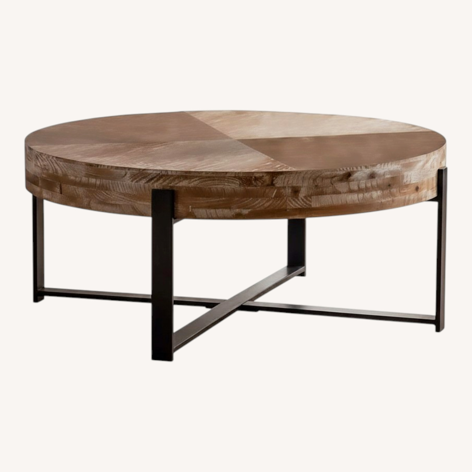 Target ModernLuxe Round Coffee Table W Black Metal Base - image-0