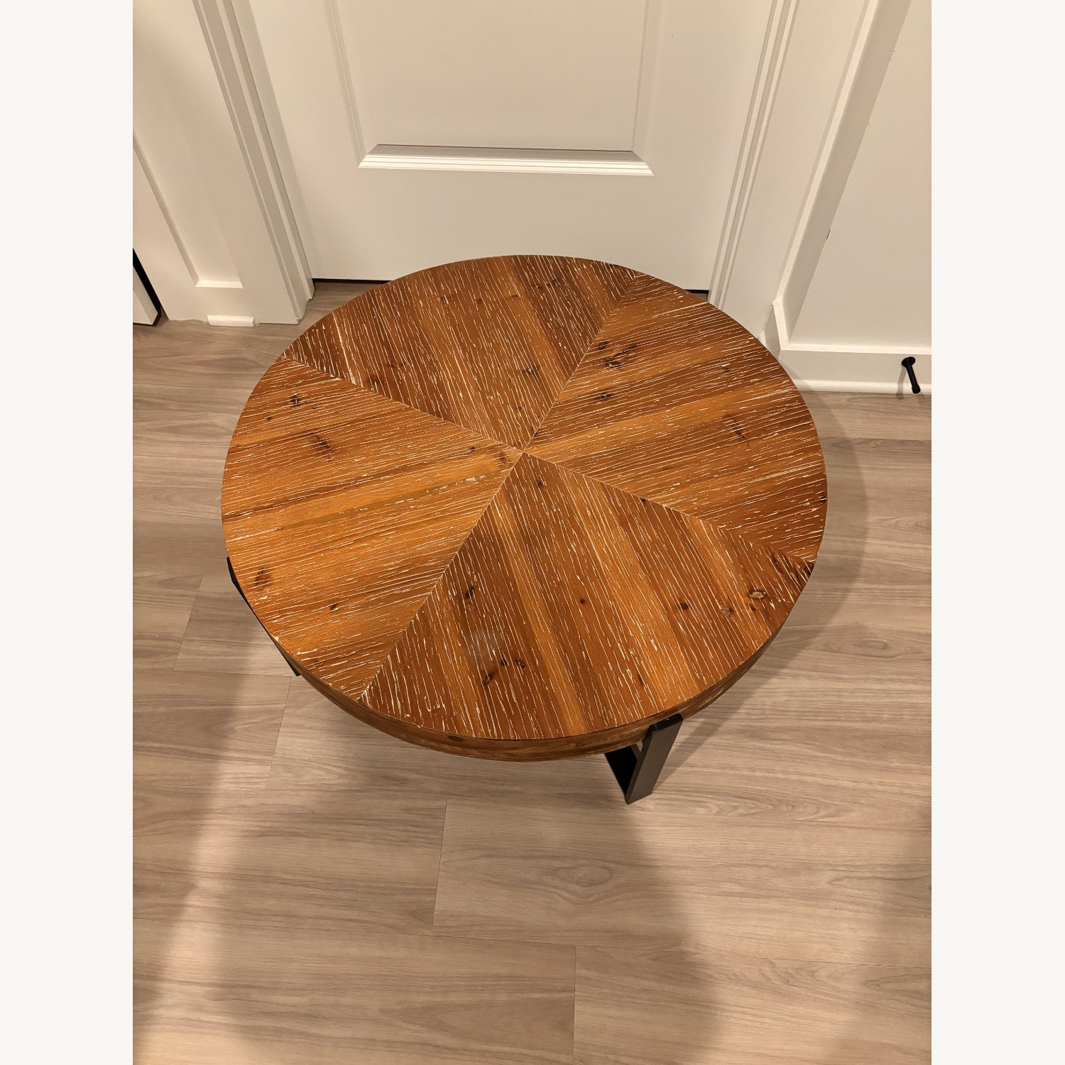Target ModernLuxe Round Coffee Table W Black Metal Base - image-1
