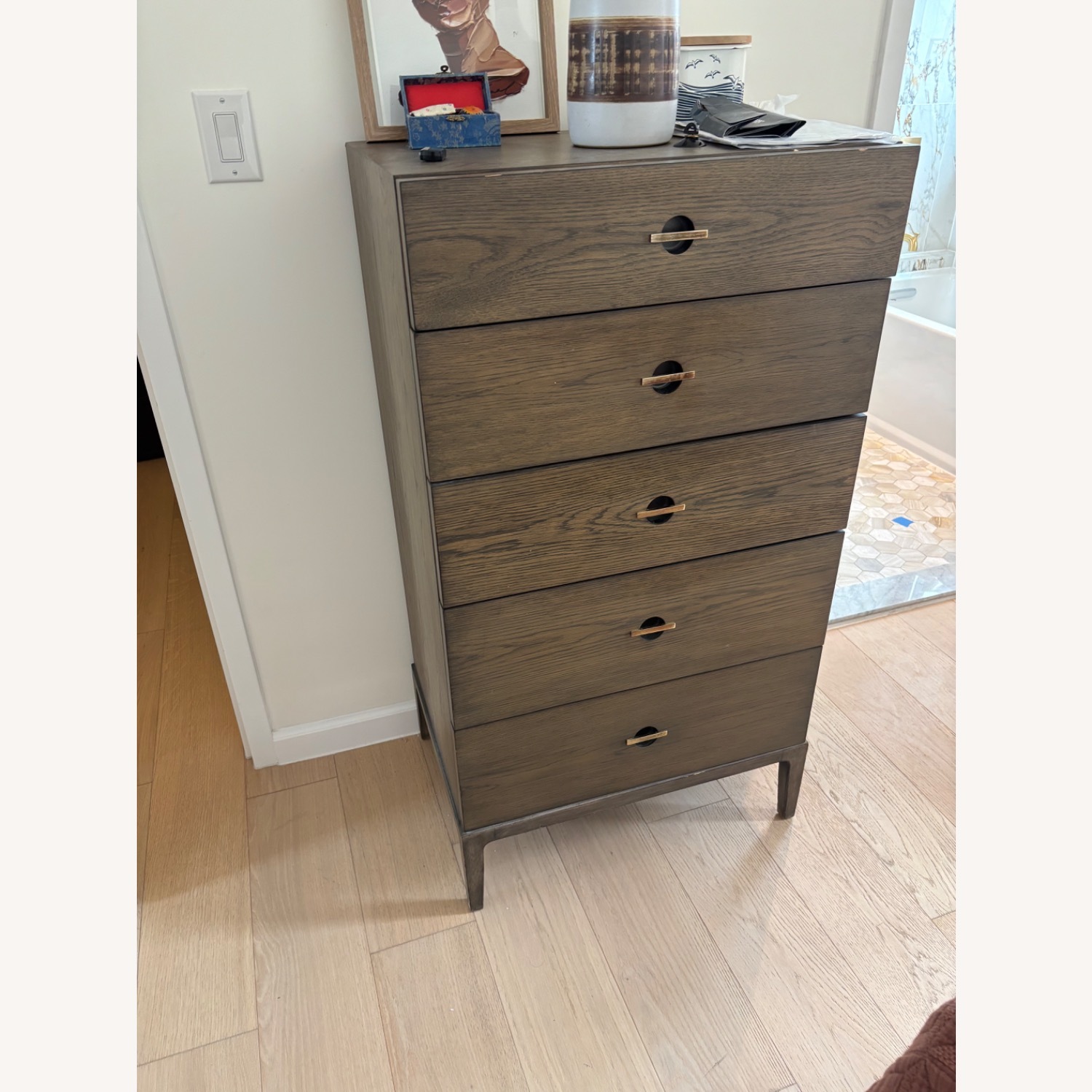 Vintage/Antique Finds Dark Brown Wood Dresser - image-2