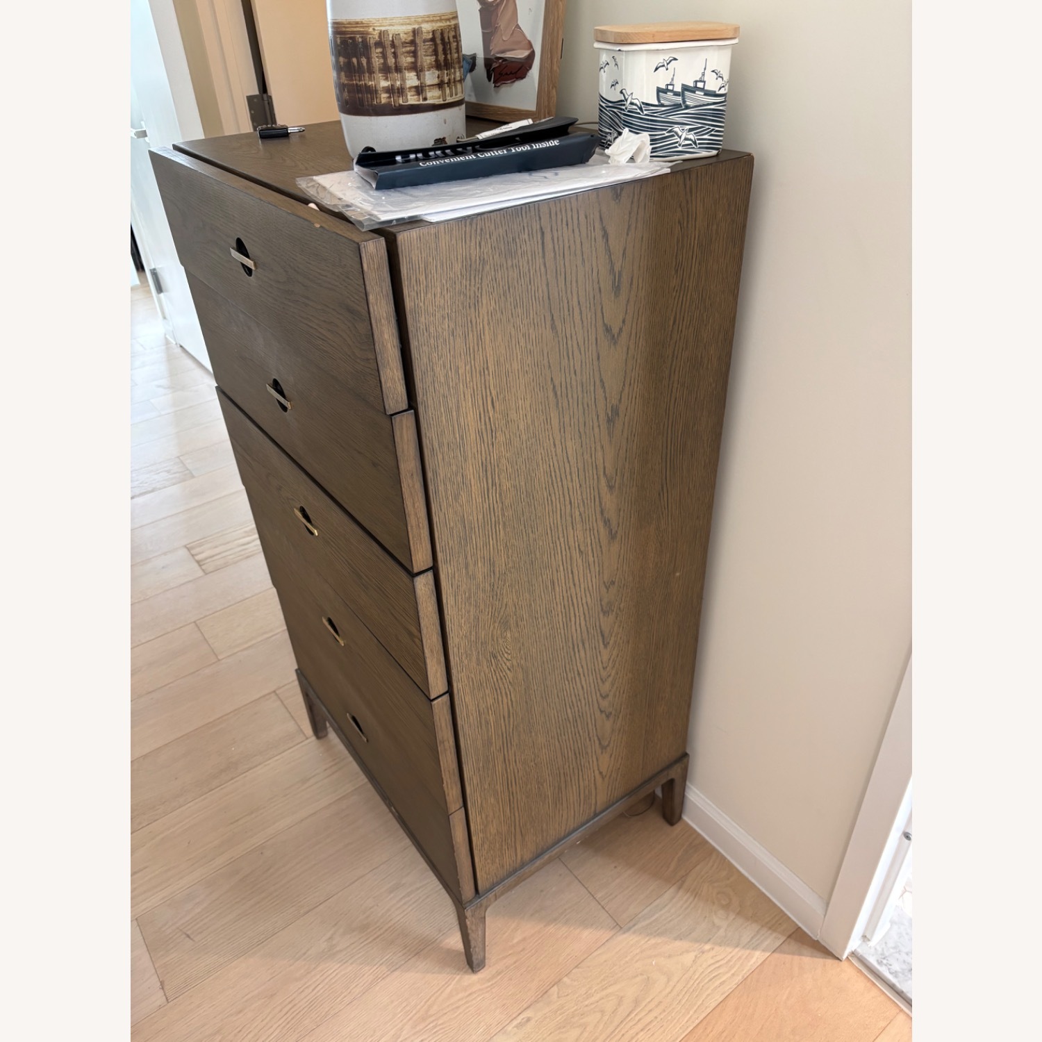 Vintage/Antique Finds Dark Brown Wood Dresser - image-1