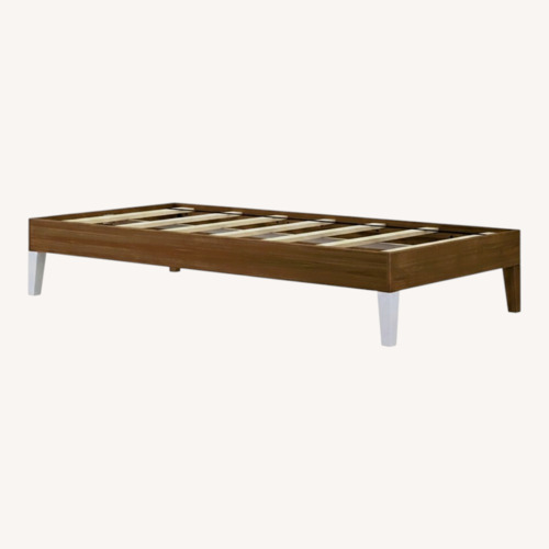 Used Plank and Beam Dark Brown Wood Queen Bed for sale on AptDeco