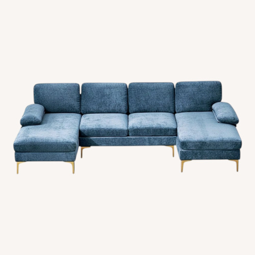 Used Wayfair Blue Fabric Chaise Lounge for sale on AptDeco
