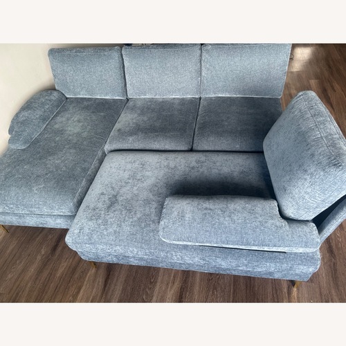 Used Wayfair Blue Fabric Chaise Lounge for sale on AptDeco