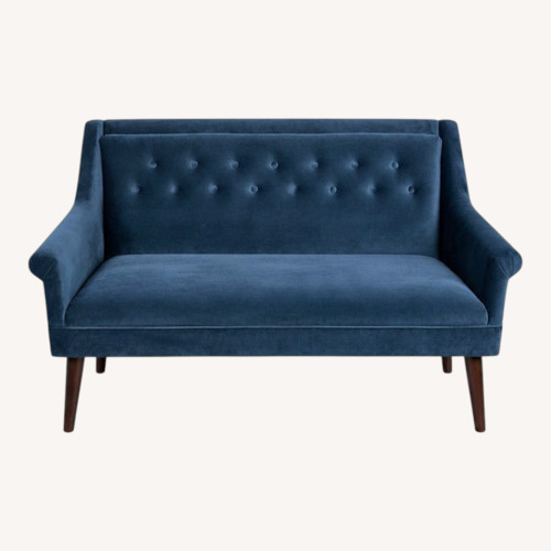 Used Skyline Furniture Blue Fabric Loveseat for sale on AptDeco