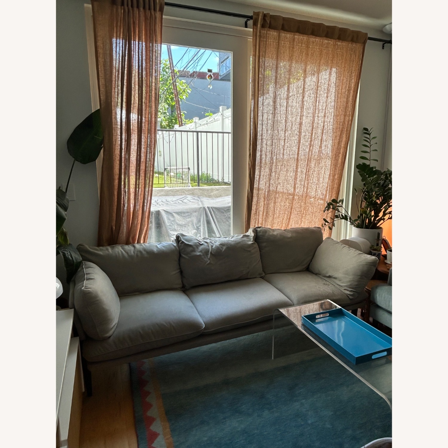 Floyd Light Gray Fabric 3+ Seater Sofa - image-5