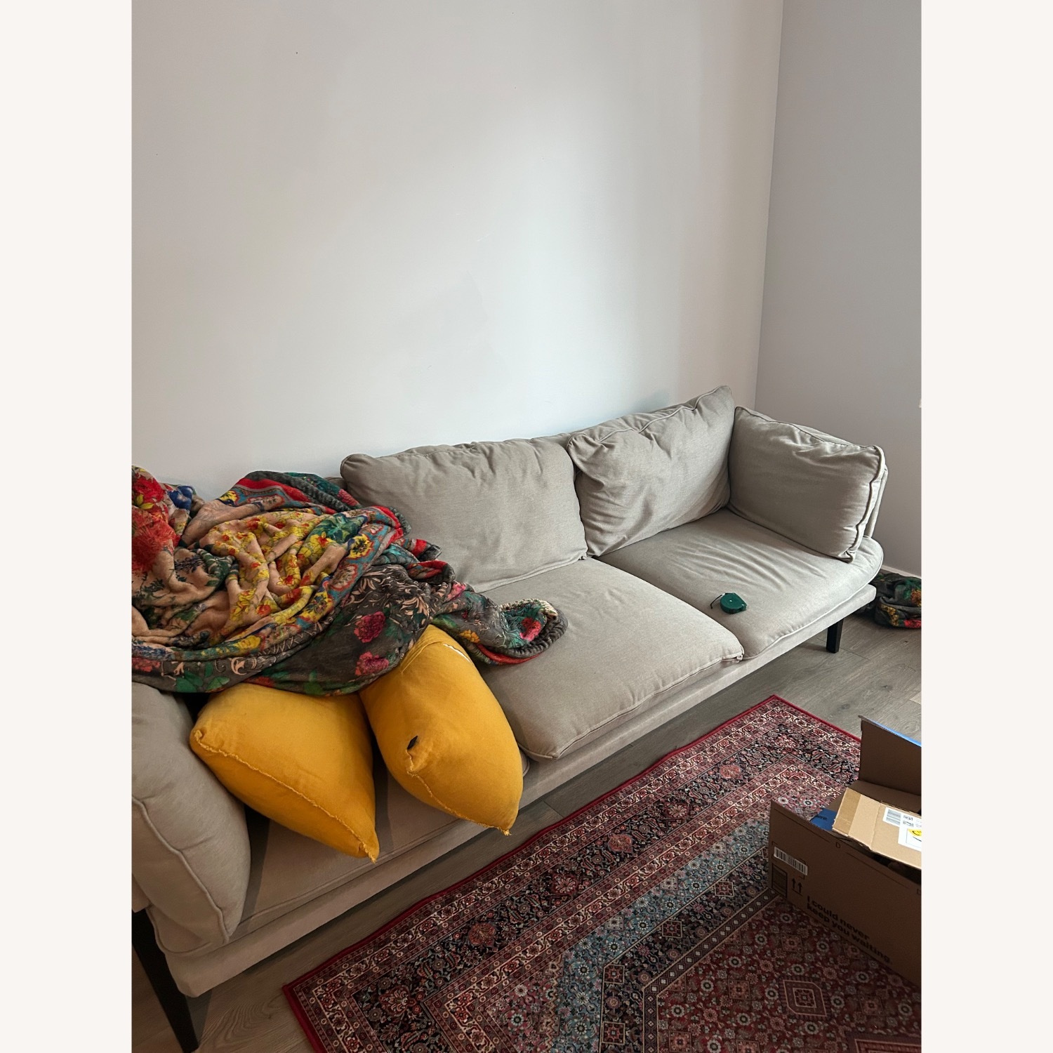 Floyd Light Gray Fabric 3+ Seater Sofa - image-3