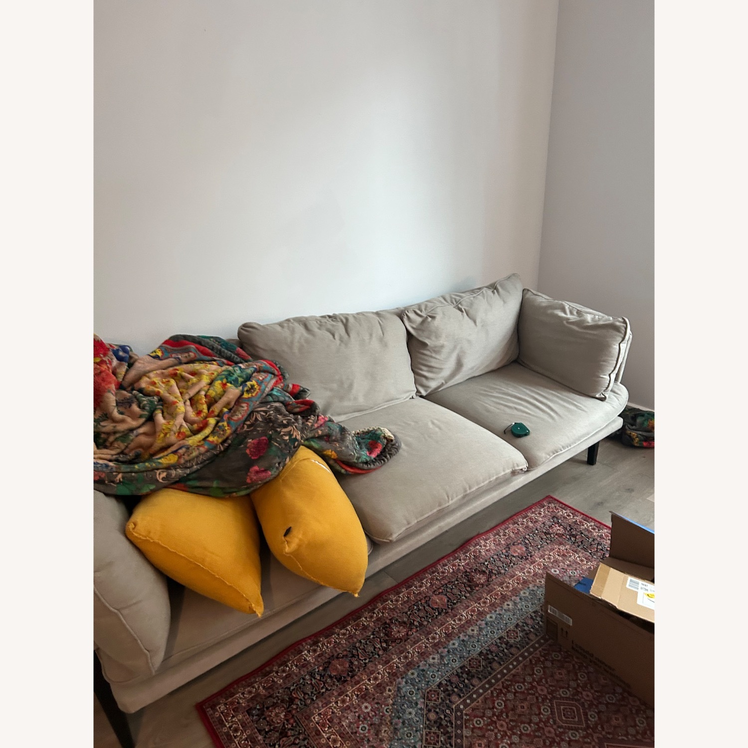 Floyd Light Gray Fabric 3+ Seater Sofa - image-2