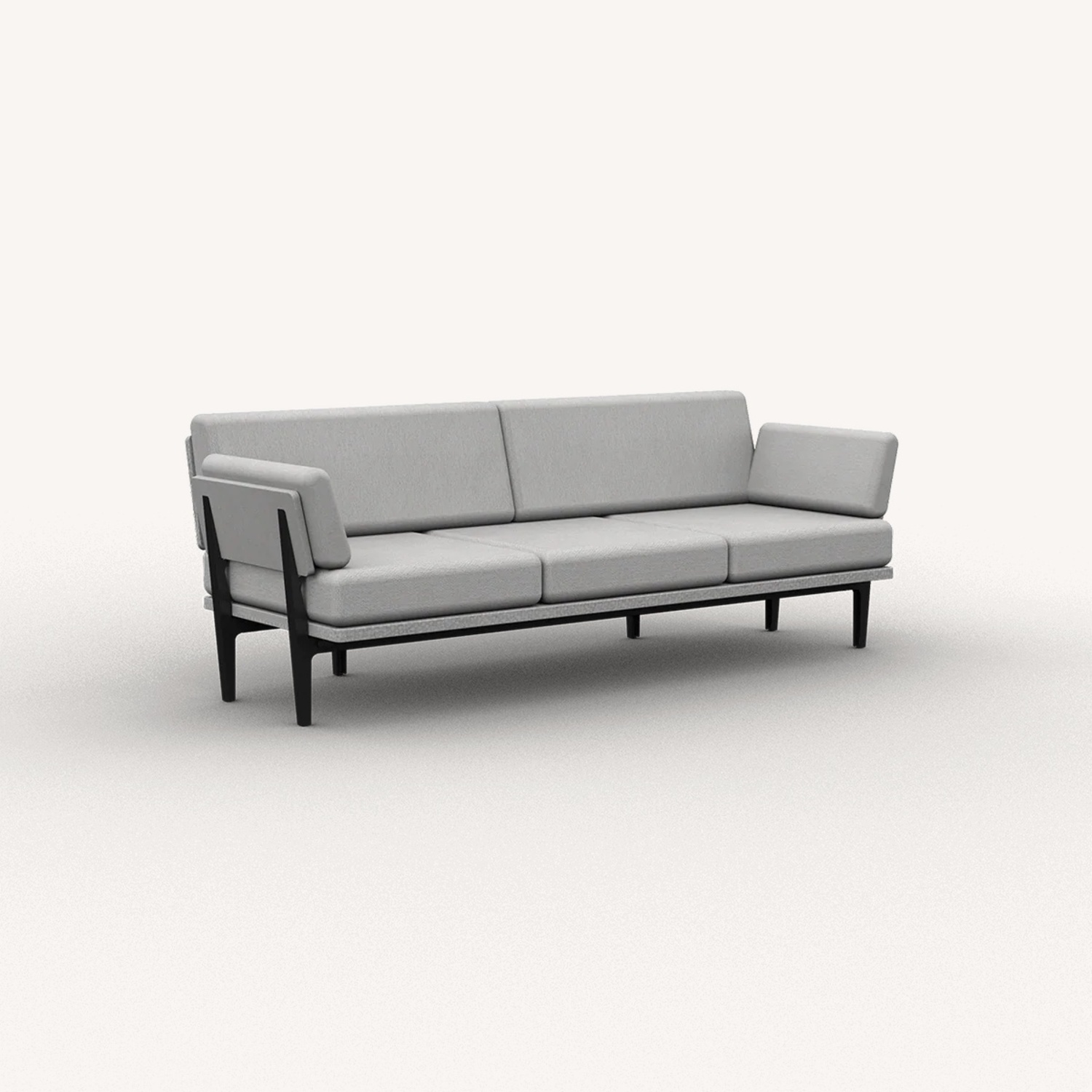 Floyd Light Gray Fabric 3+ Seater Sofa - image-6