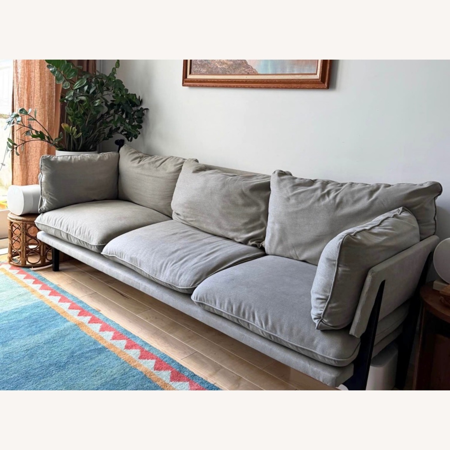 Floyd Light Gray Fabric 3+ Seater Sofa - image-4