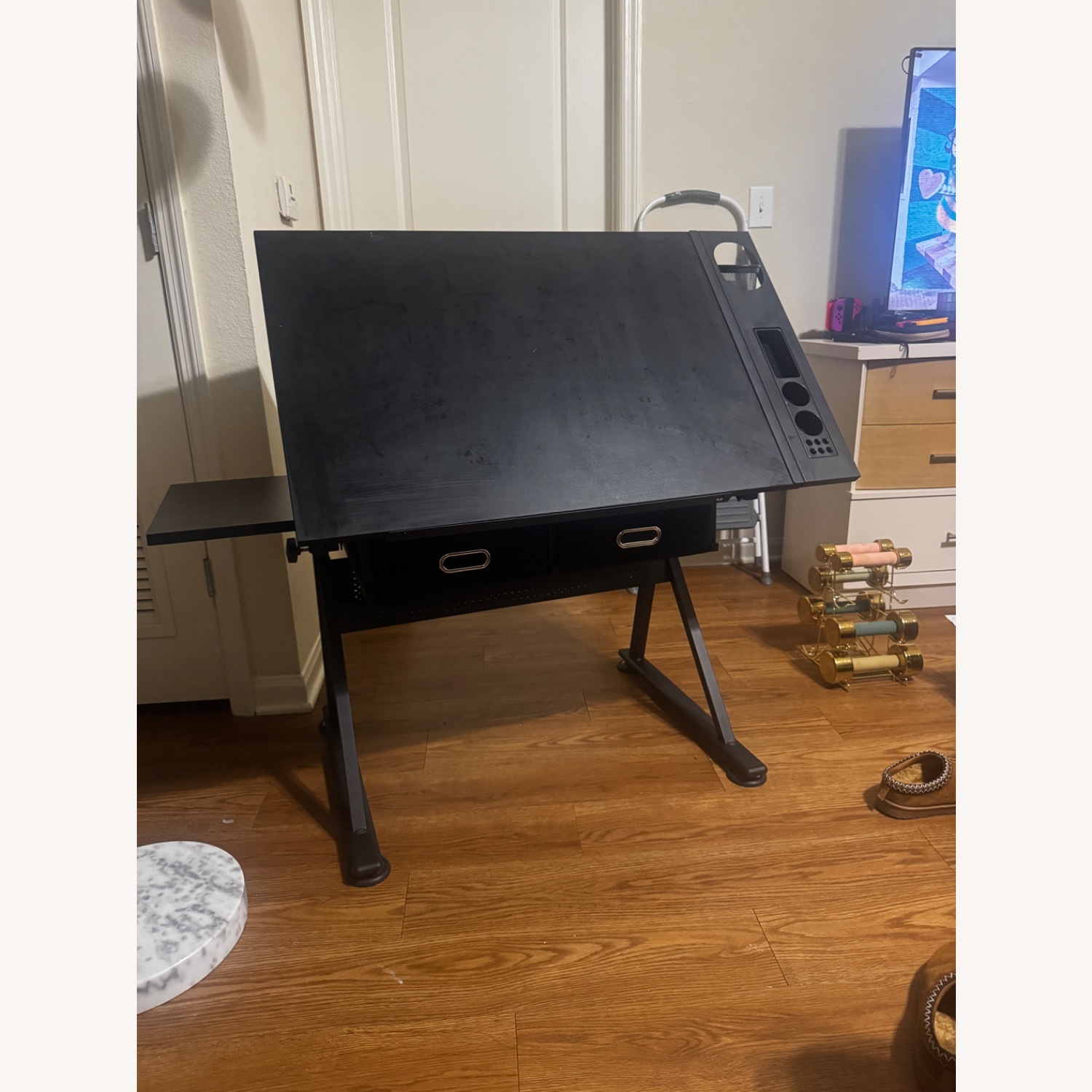 Yaheetech Adjustable Table & Stool Set Drawing Table - image-1