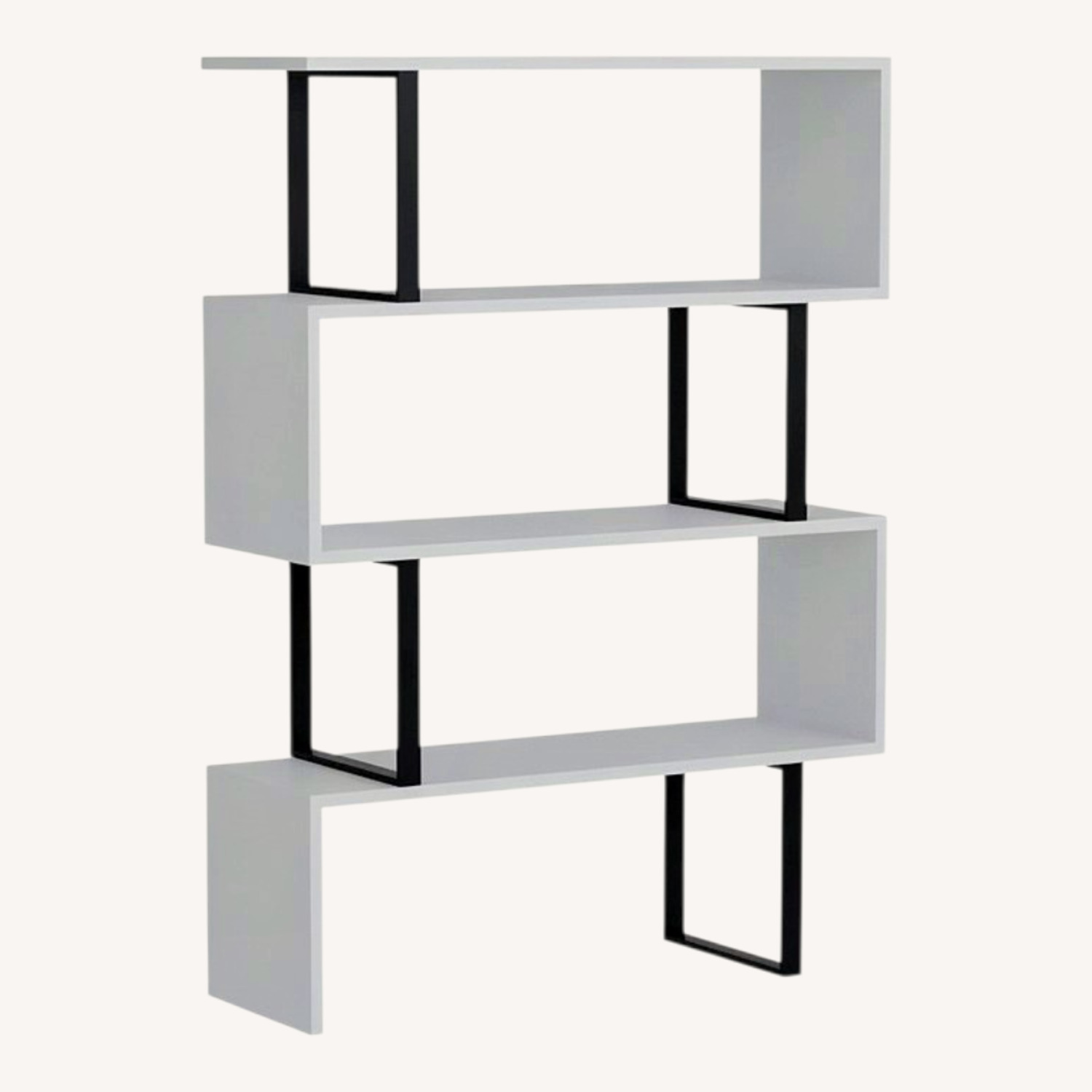 Adriana Steel Geometric Bookcase - image-0