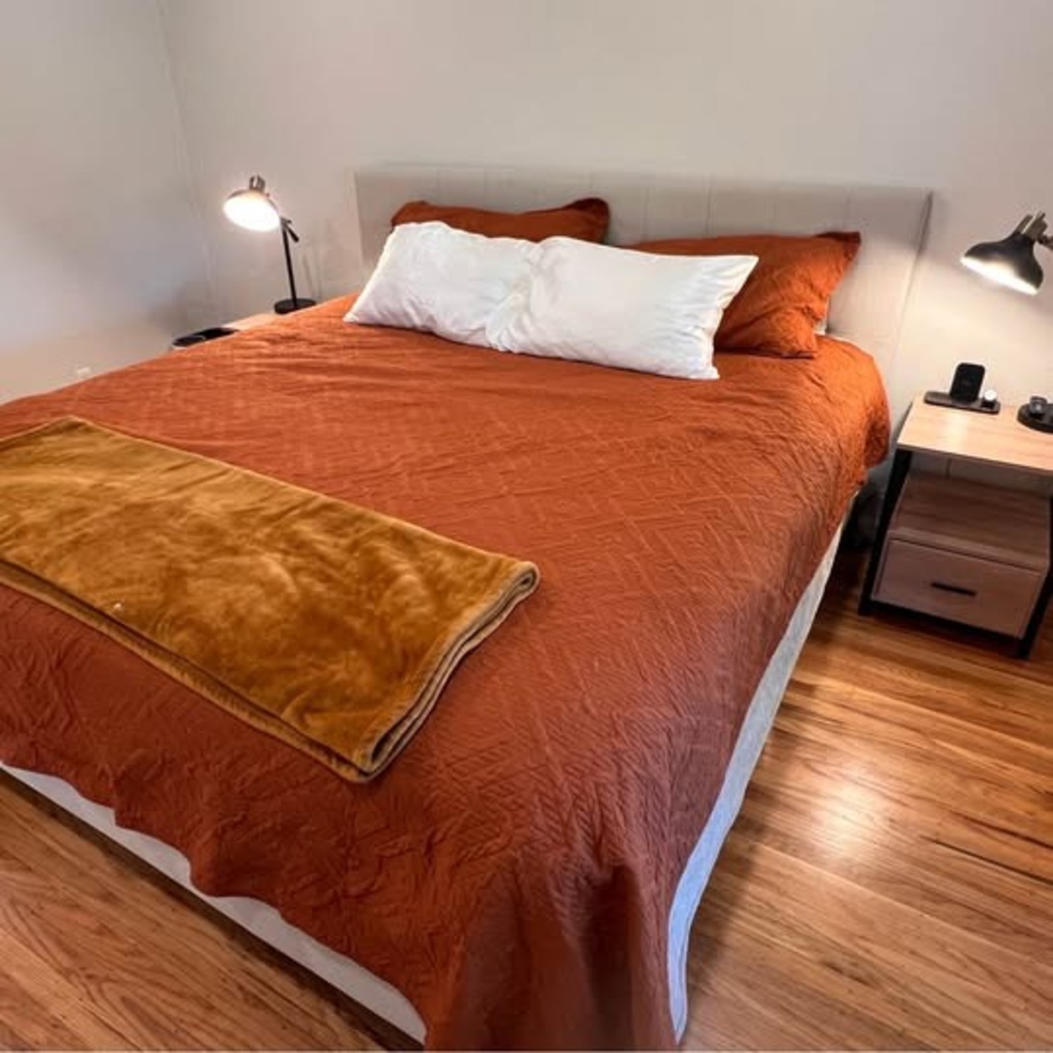 King Size Upholstered Bed Frame - image-2