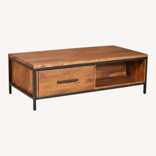Used West Elm Metal + Wood Coffee Table for sale on AptDeco