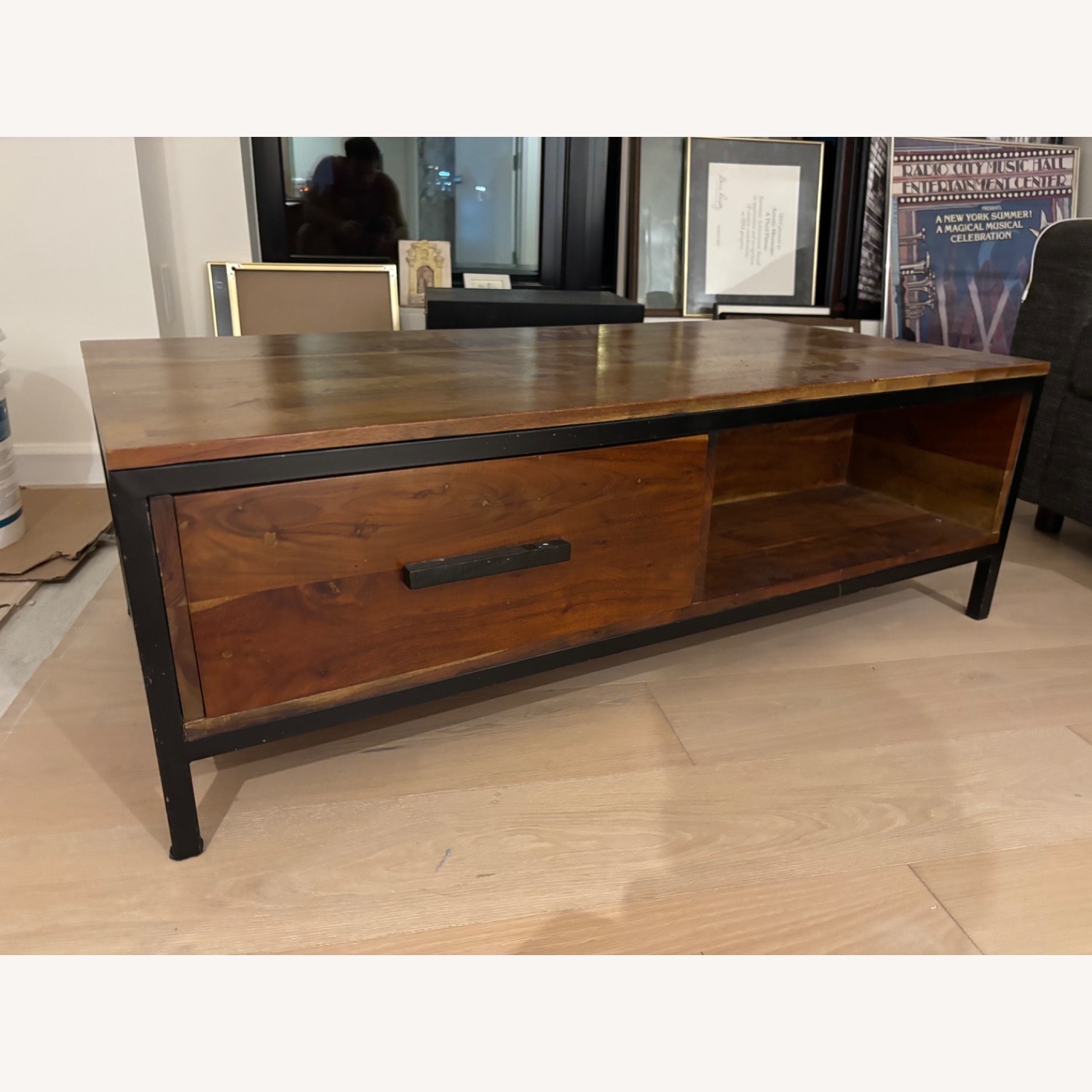 West Elm Metal + Wood Coffee Table - image-2
