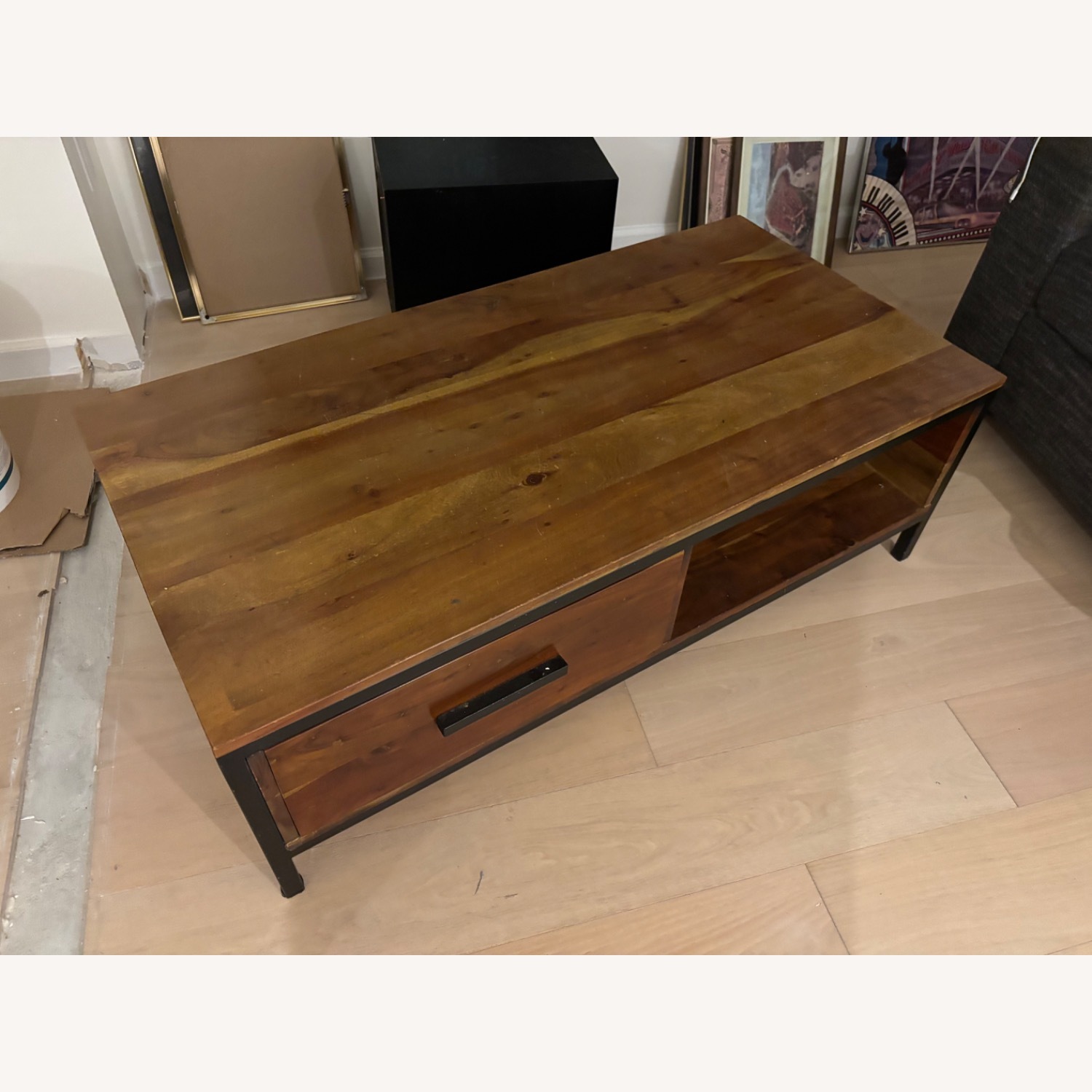 West Elm Metal + Wood Coffee Table - image-3