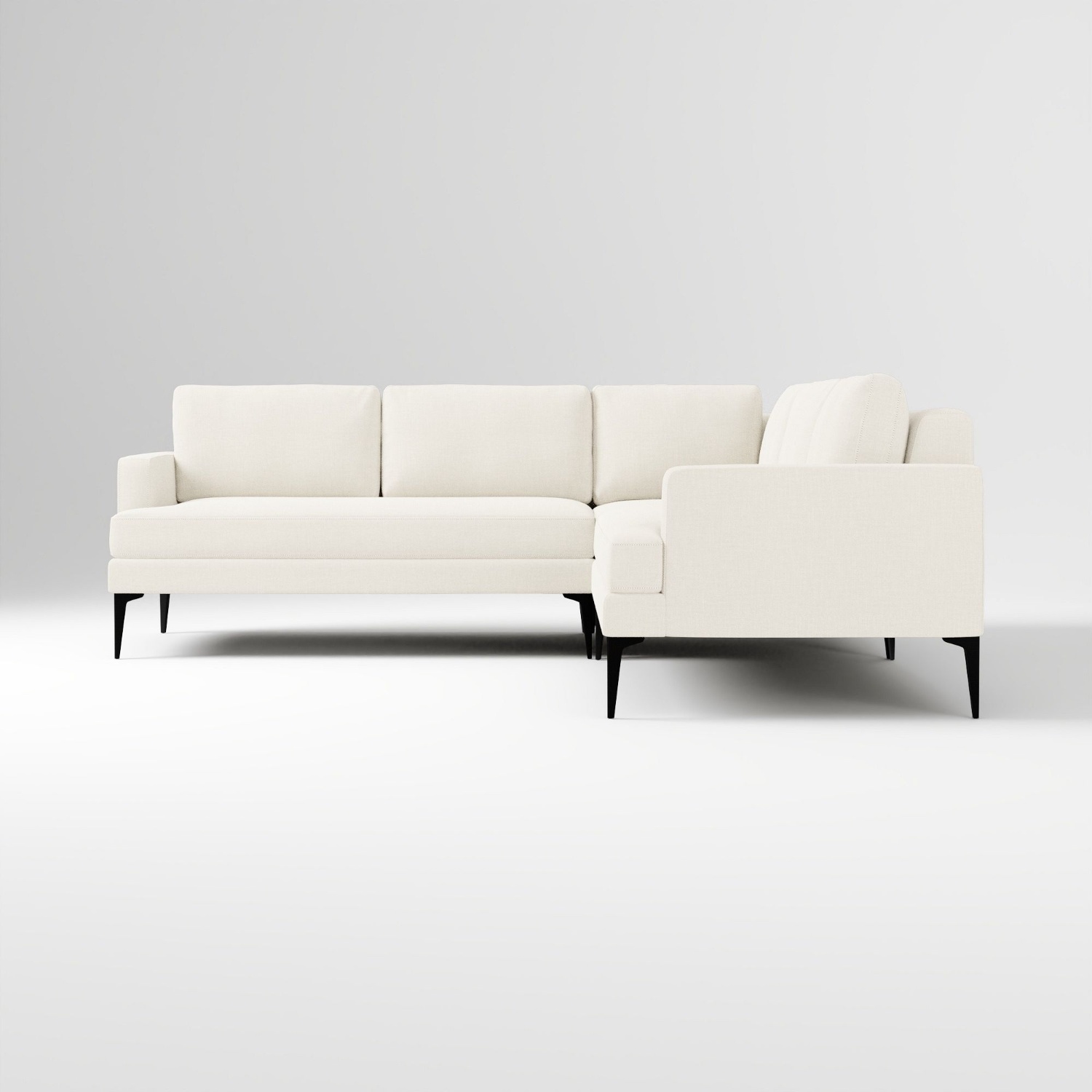 West Elm Andes Light Gray 3+ Piece Sectional - image-5