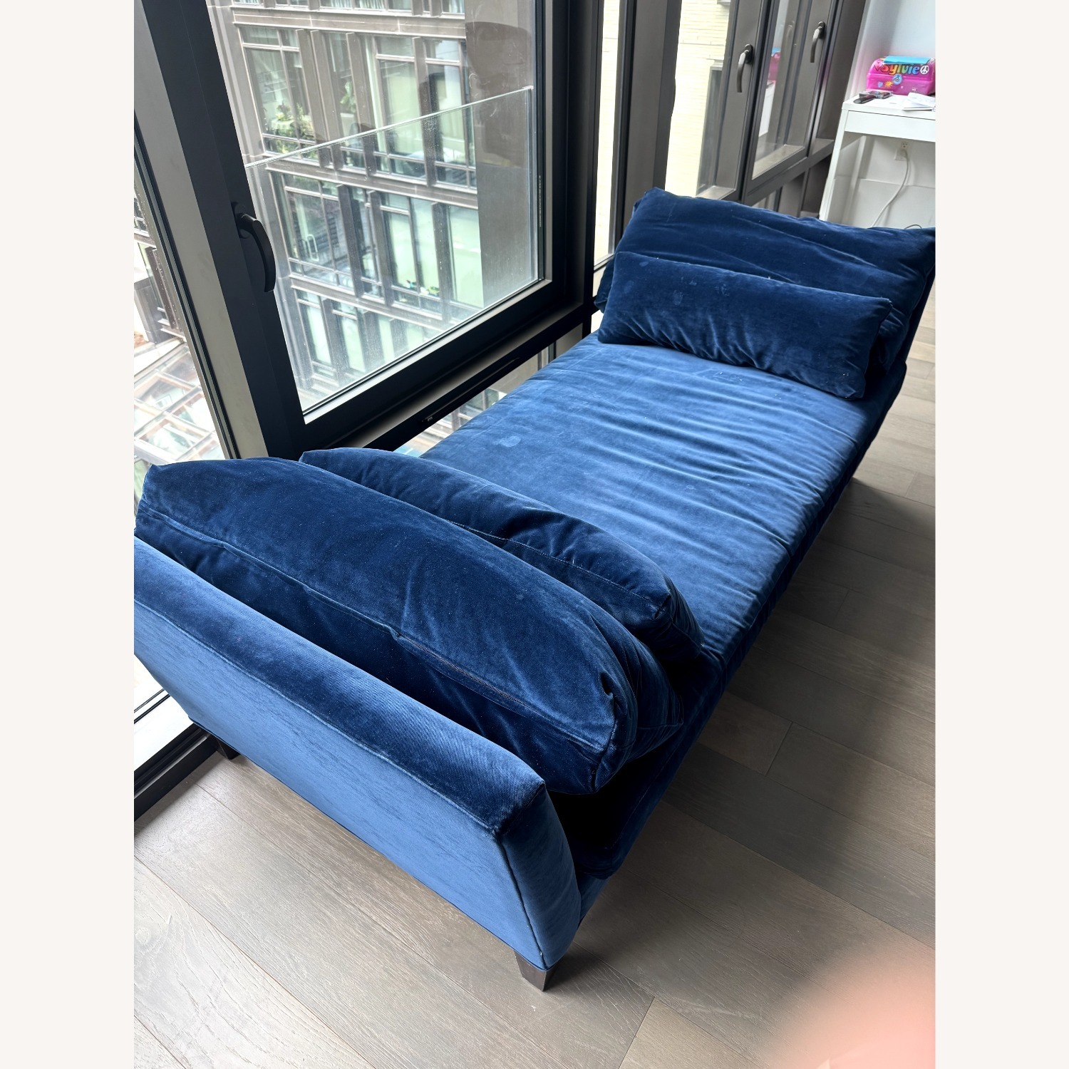 Crate & Barrel Marlowe Navy Blue Day Bed - image-1