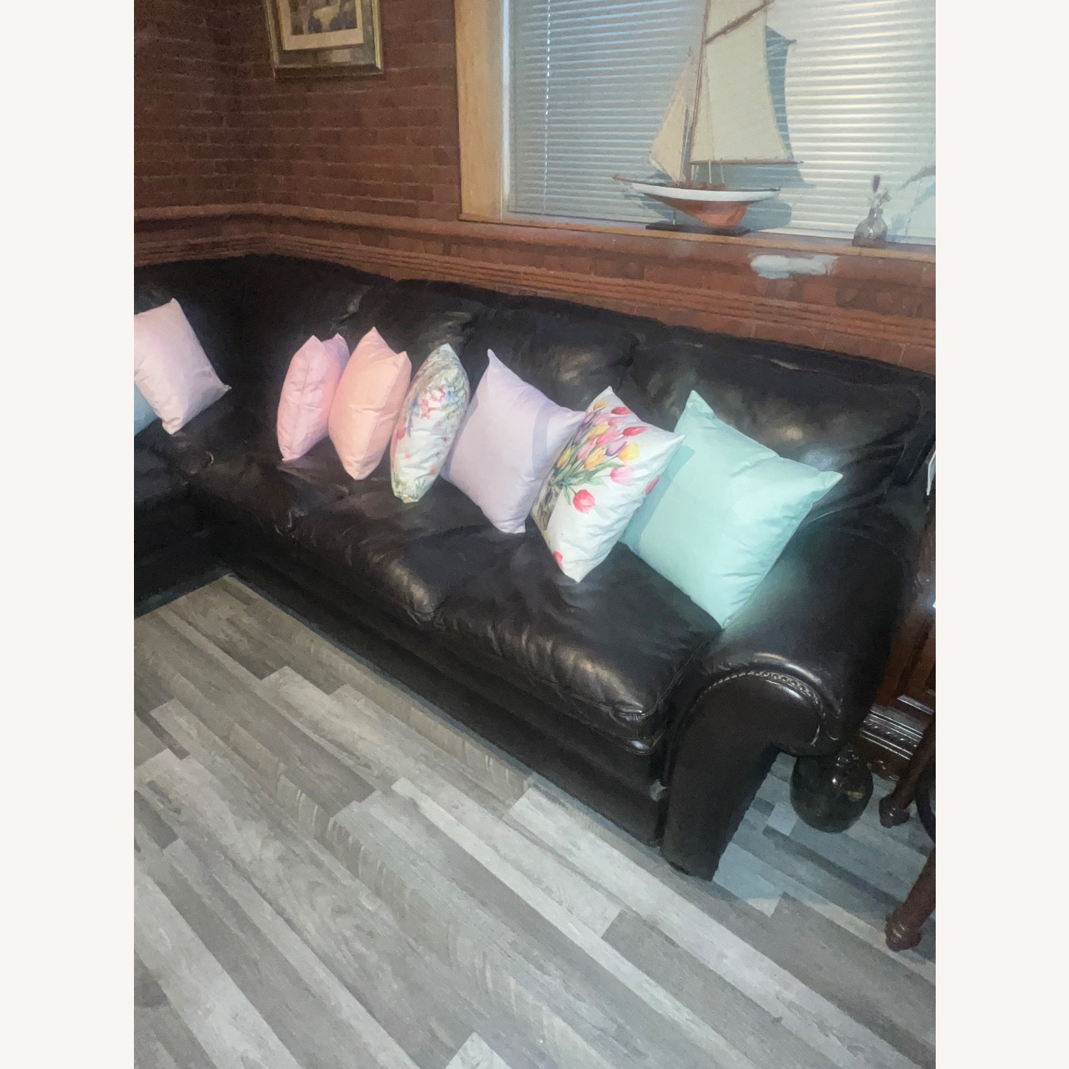 L Shape Leather Sofa  - image-5