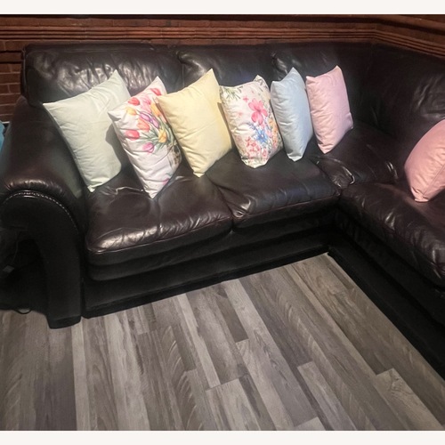 Used L Shape Leather Sofa  for sale on AptDeco