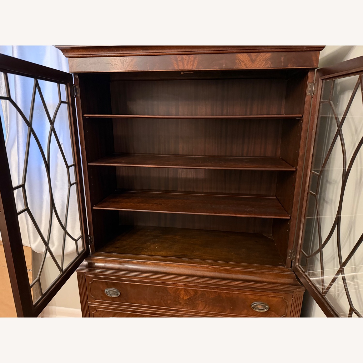 Vintage/Antique Dark Brown Wood Sideboard - image-2