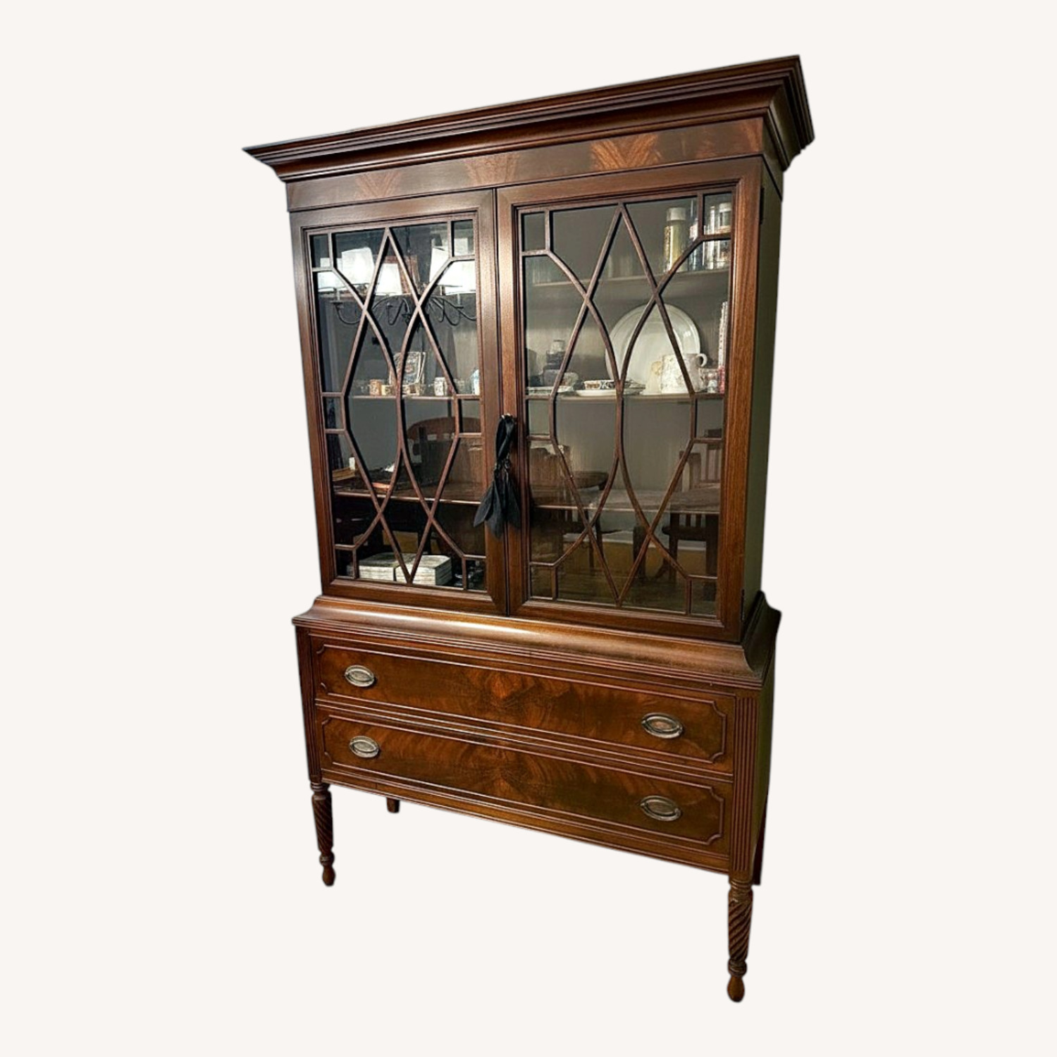 Vintage/Antique Dark Brown Wood Sideboard - image-0