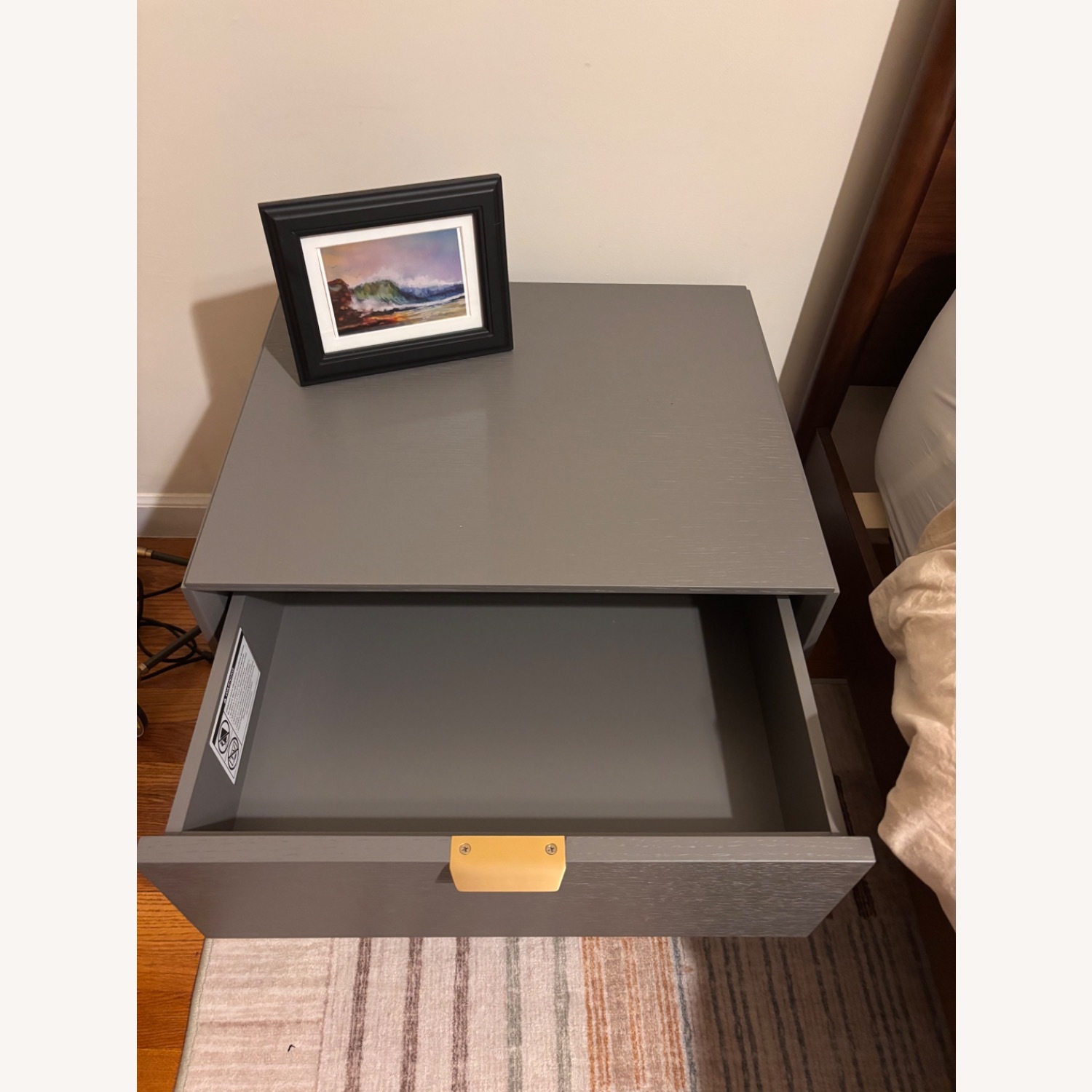 Blu Dot Dang Light Gray Wood Nightstands - image-3
