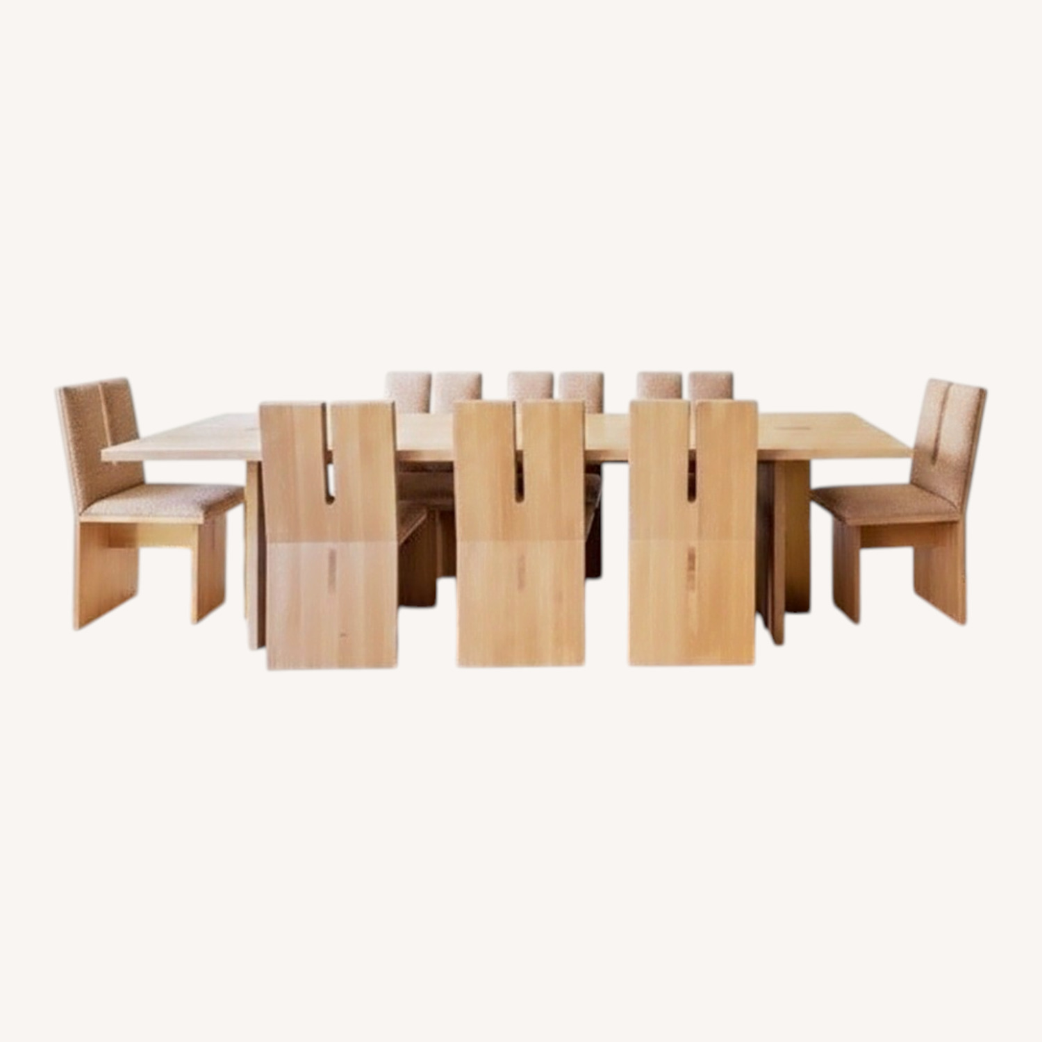 Crate & Barrel Paradox Dining Table With 8 Chairs - image-0