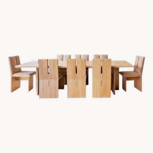 Used Crate & Barrel Paradox Dining Table With 8 Chairs  for sale on AptDeco