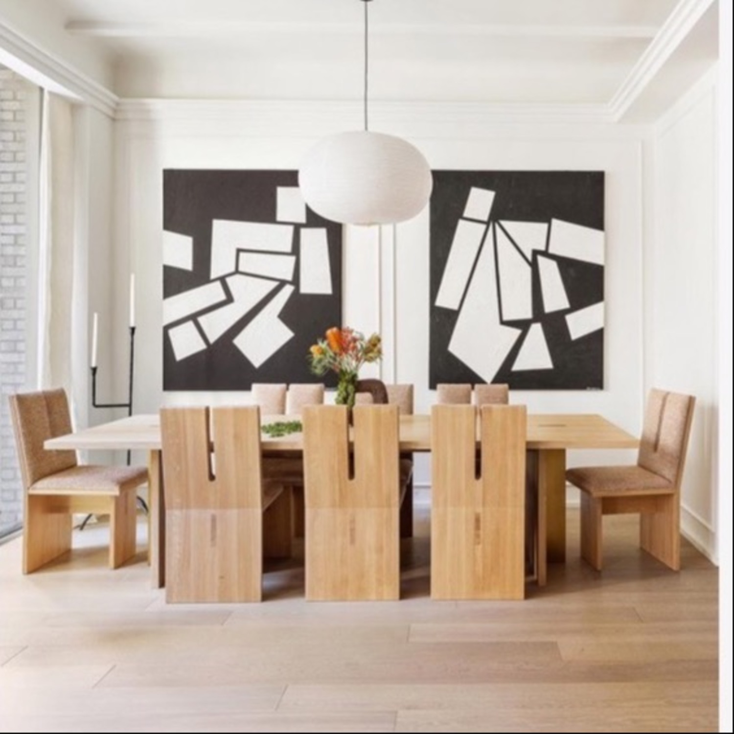 Crate & Barrel Paradox Dining Table With 8 Chairs - image-4