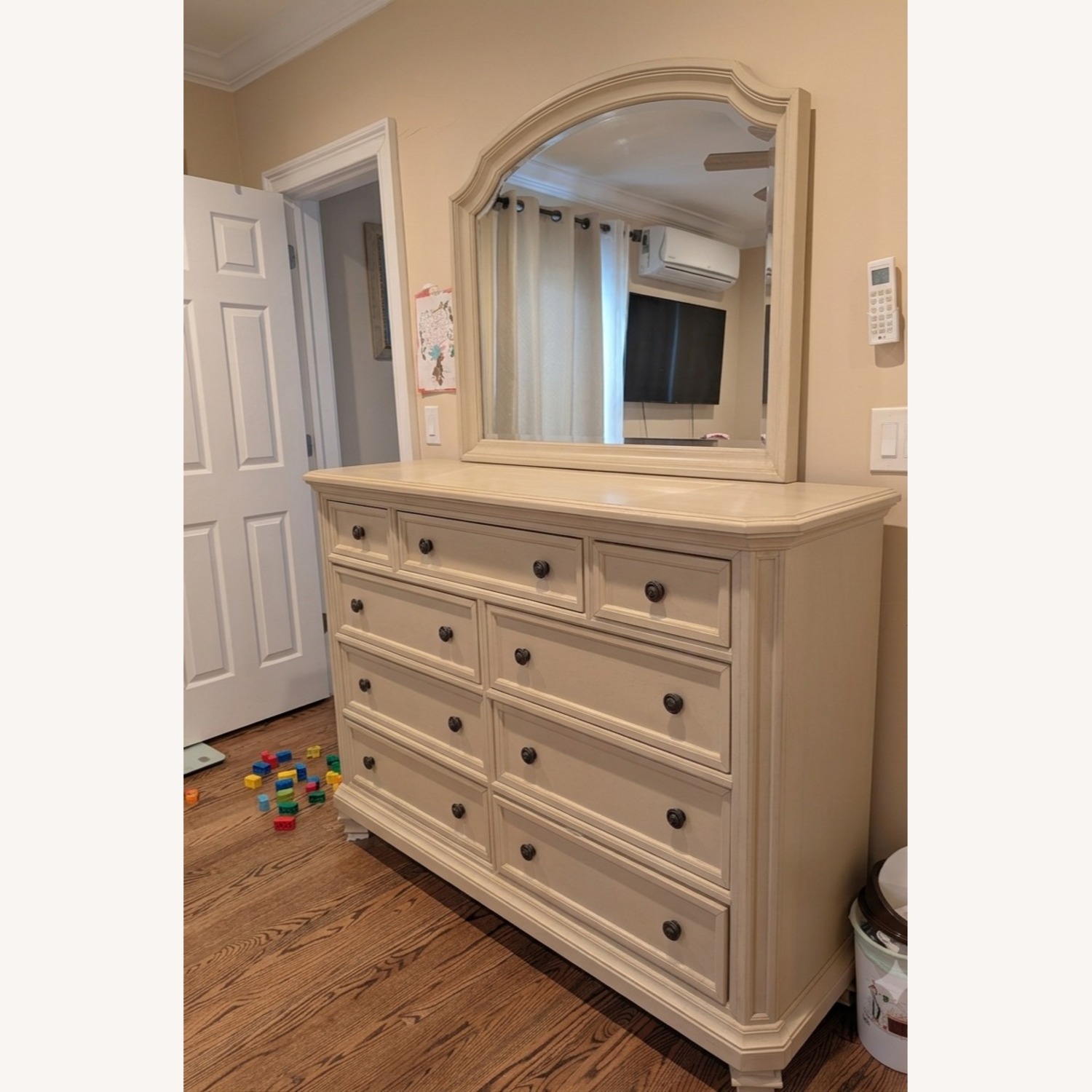 Euro Cottage White Dresser with Mirror - image-2