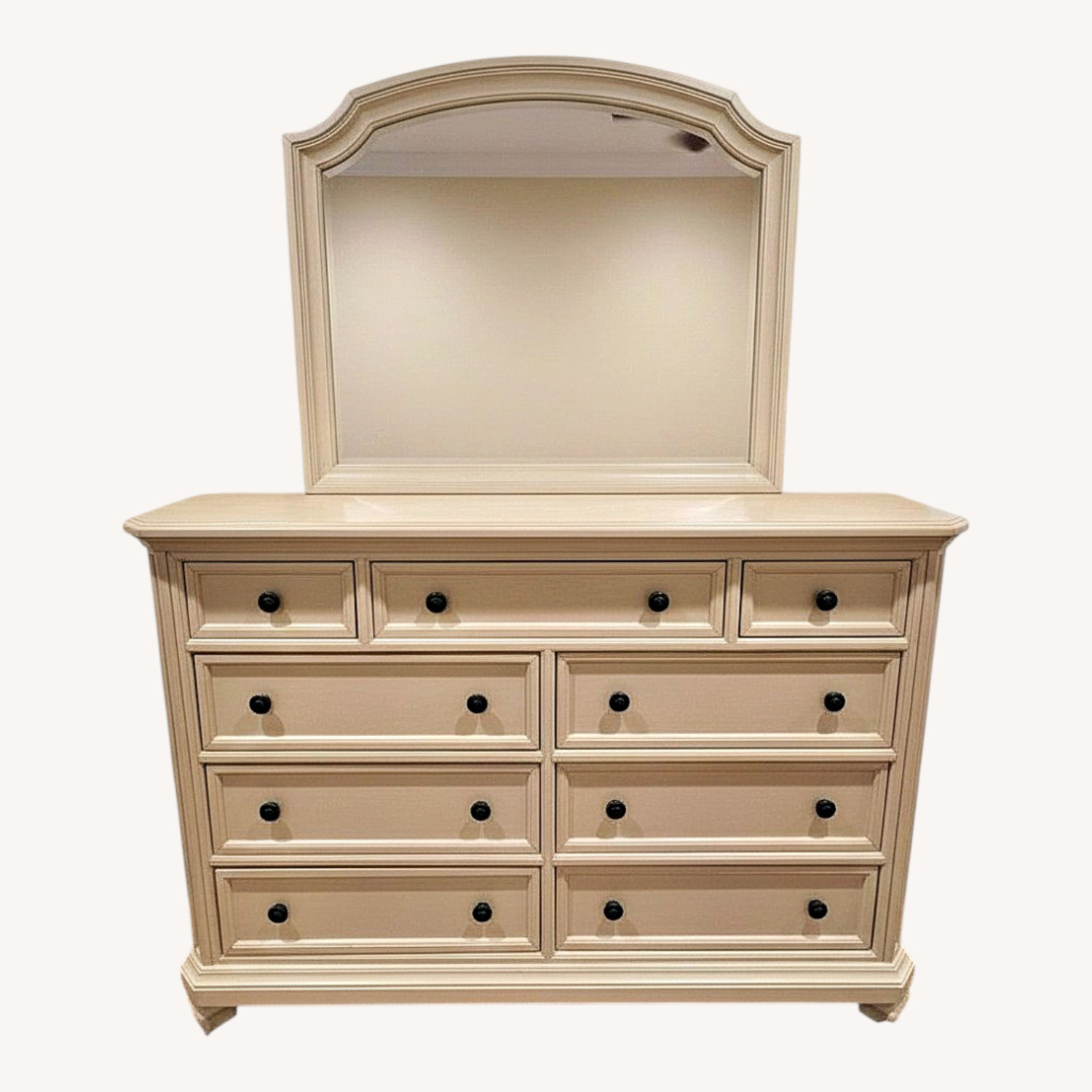 Euro Cottage White Dresser with Mirror - image-0