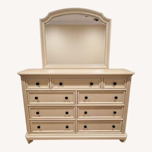 Used Euro Cottage White Dresser with Mirror for sale on AptDeco
