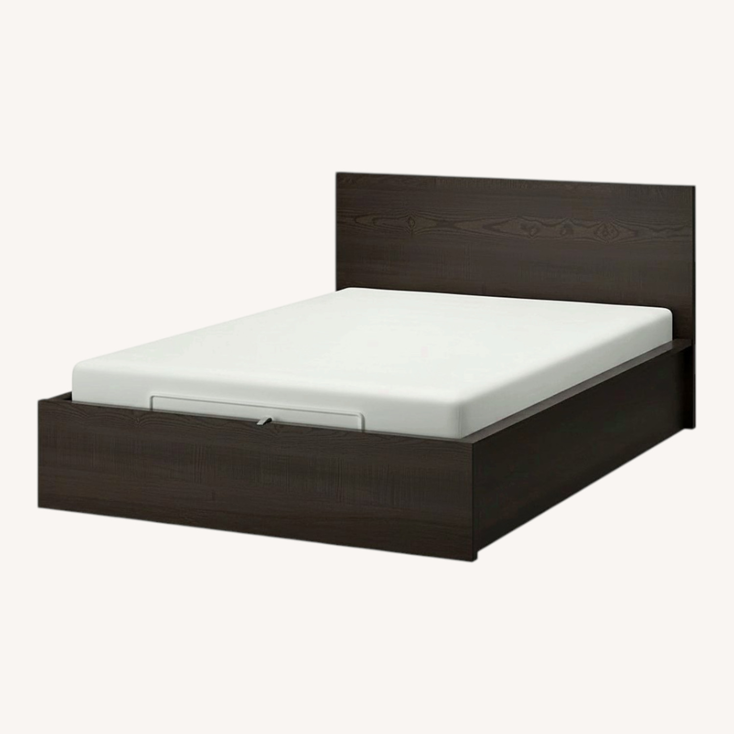 IKEA Malm Dark Brown Queen Bed - image-0