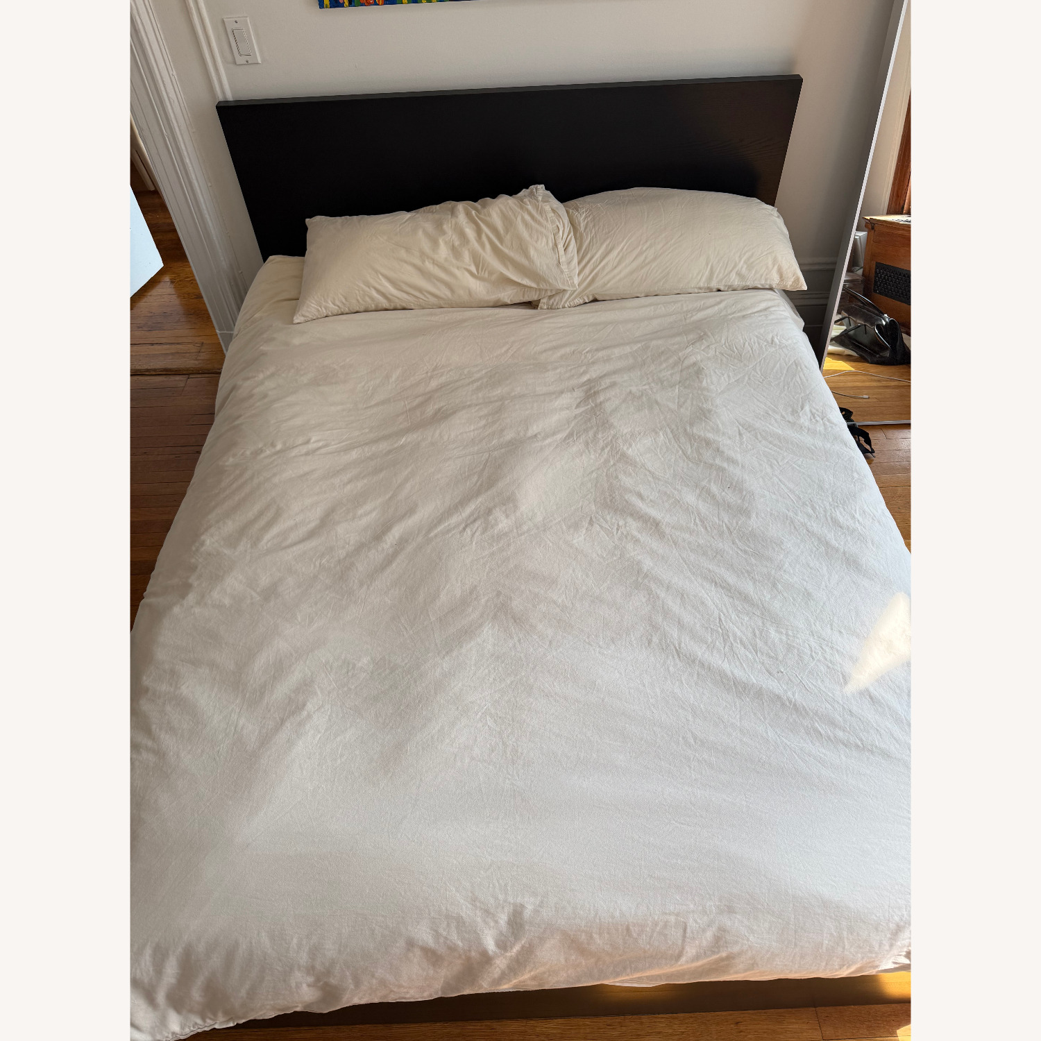 IKEA Malm Dark Brown Queen Bed - image-2